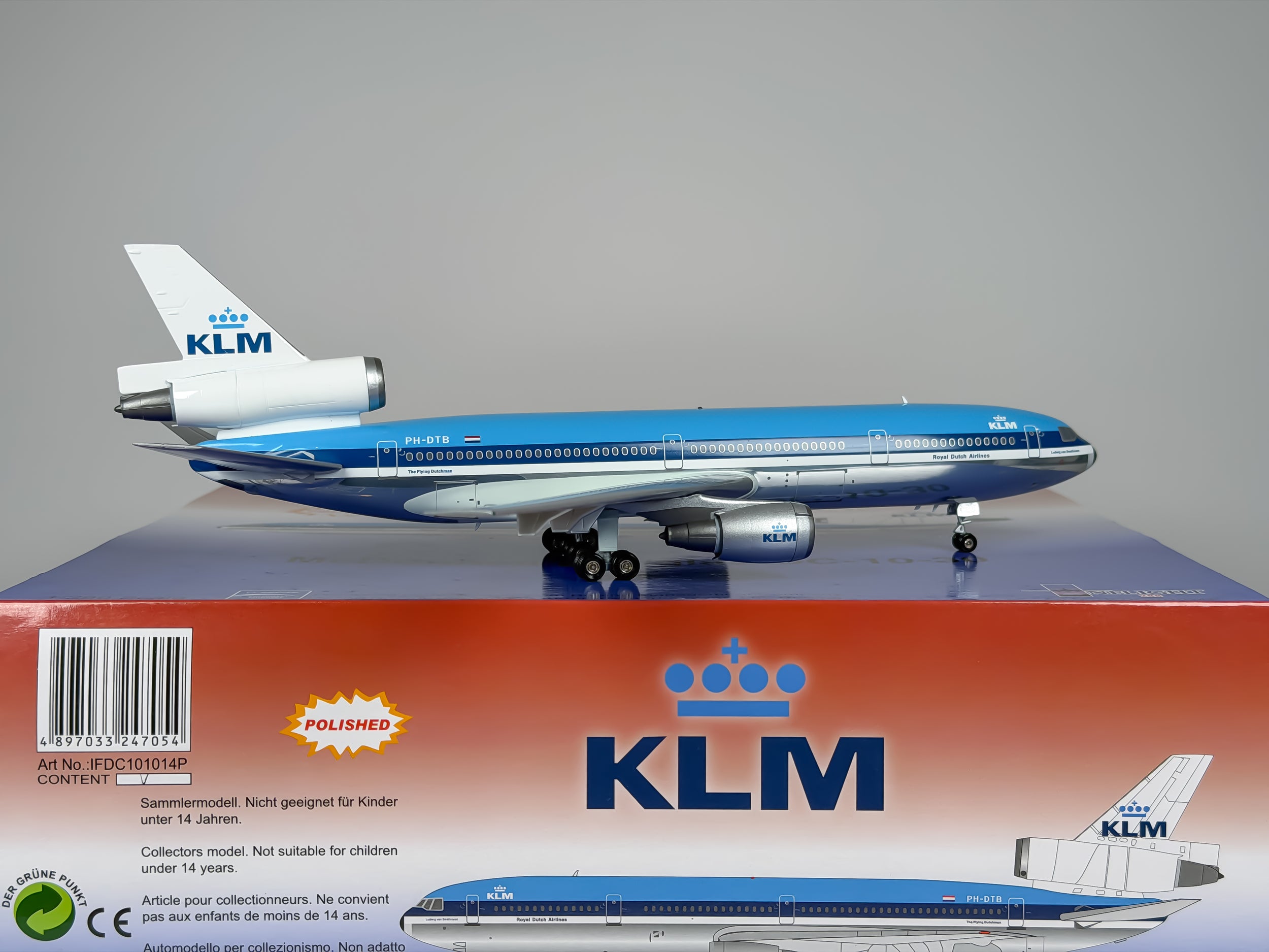 KLM Royal Dutch Airlines McDonnell Douglas DC-10-30 1:200 Inflight200 PH-DTB (IFDC101014P)
