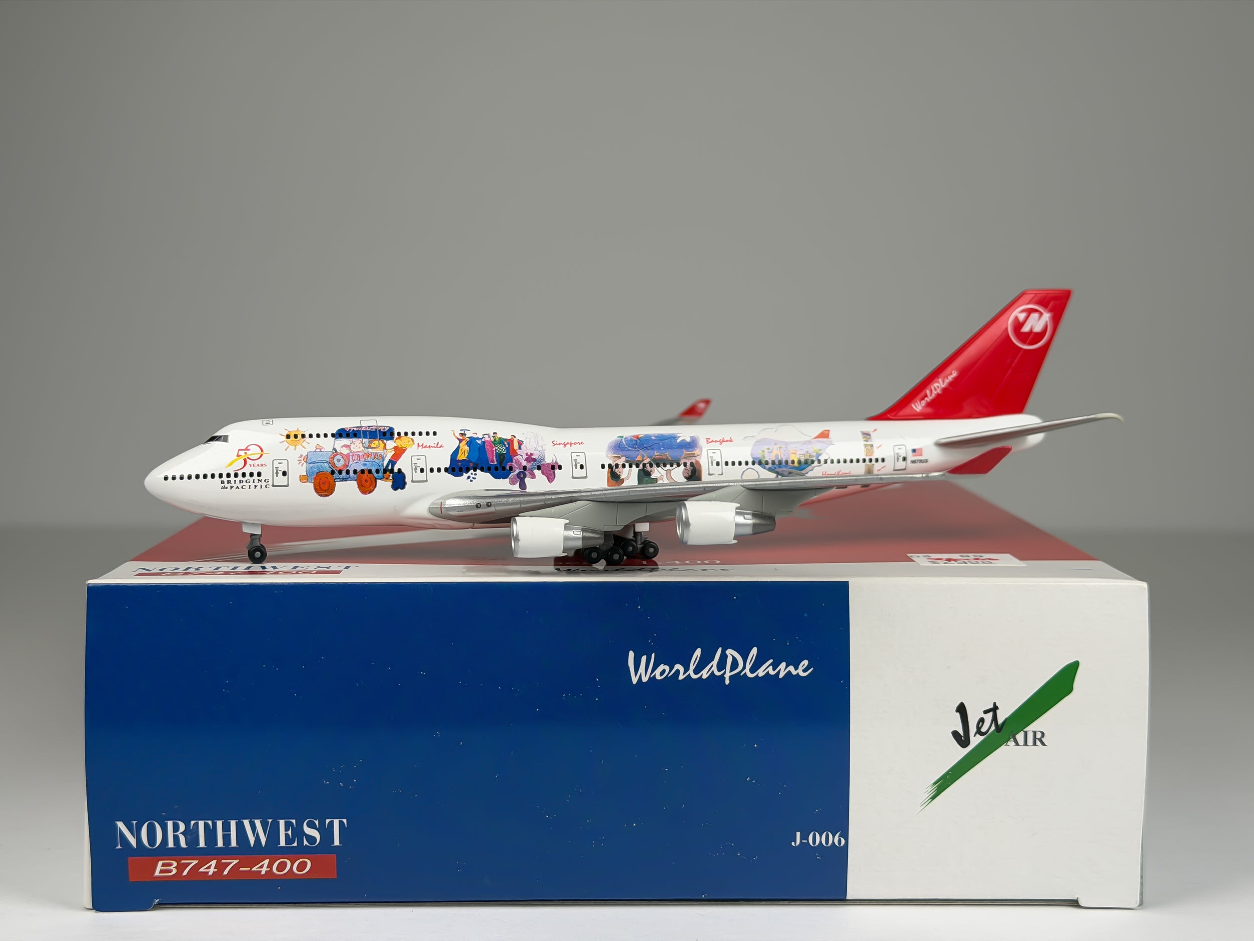 Northwest Airlines Boeing 747-400 1:400 Dragon Wings N670US (J-006)
