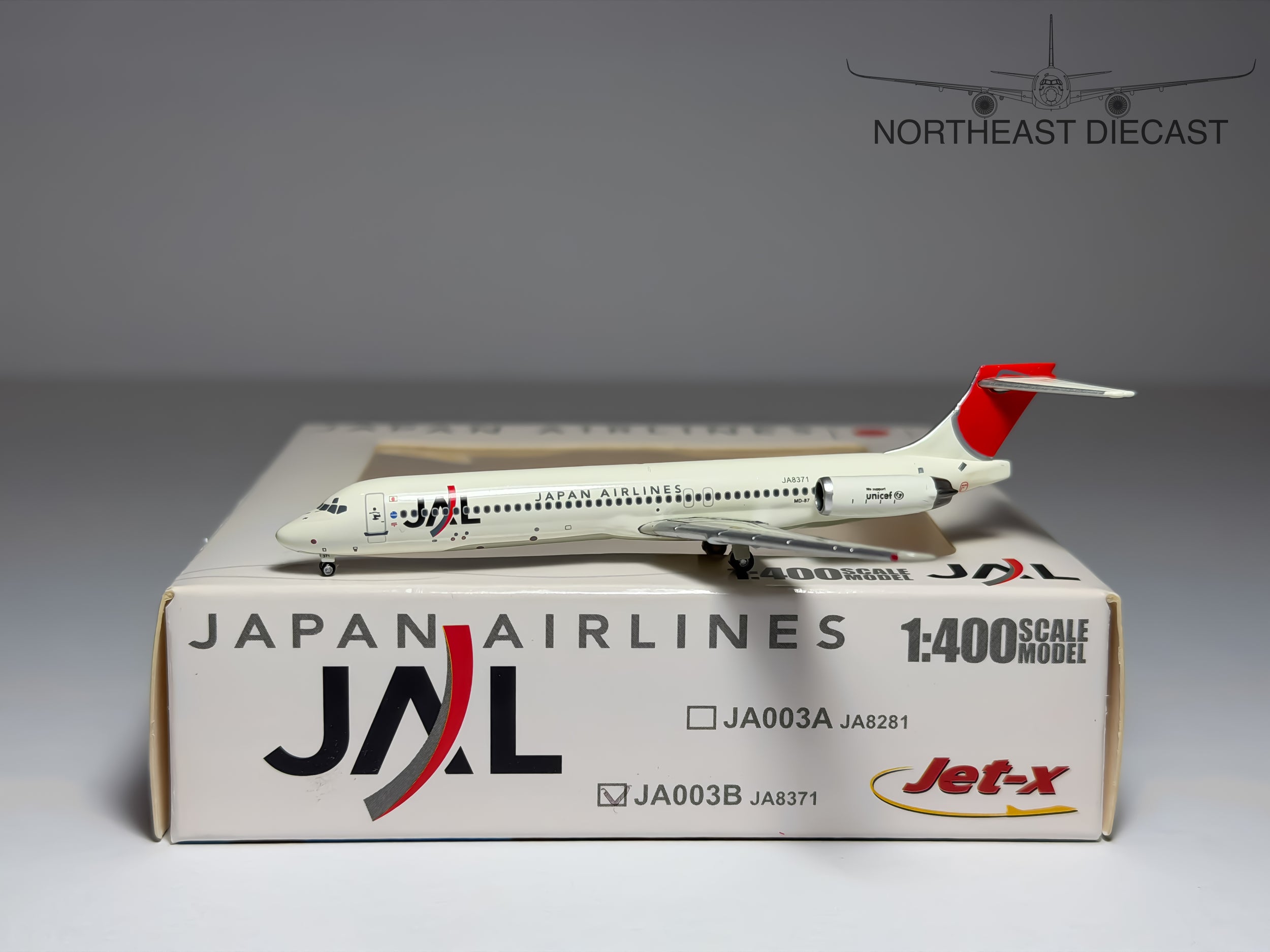 JAL Japan Airlines McDonnell Douglas MD-87 1:400 Jet-X JA8371 (JA003B)