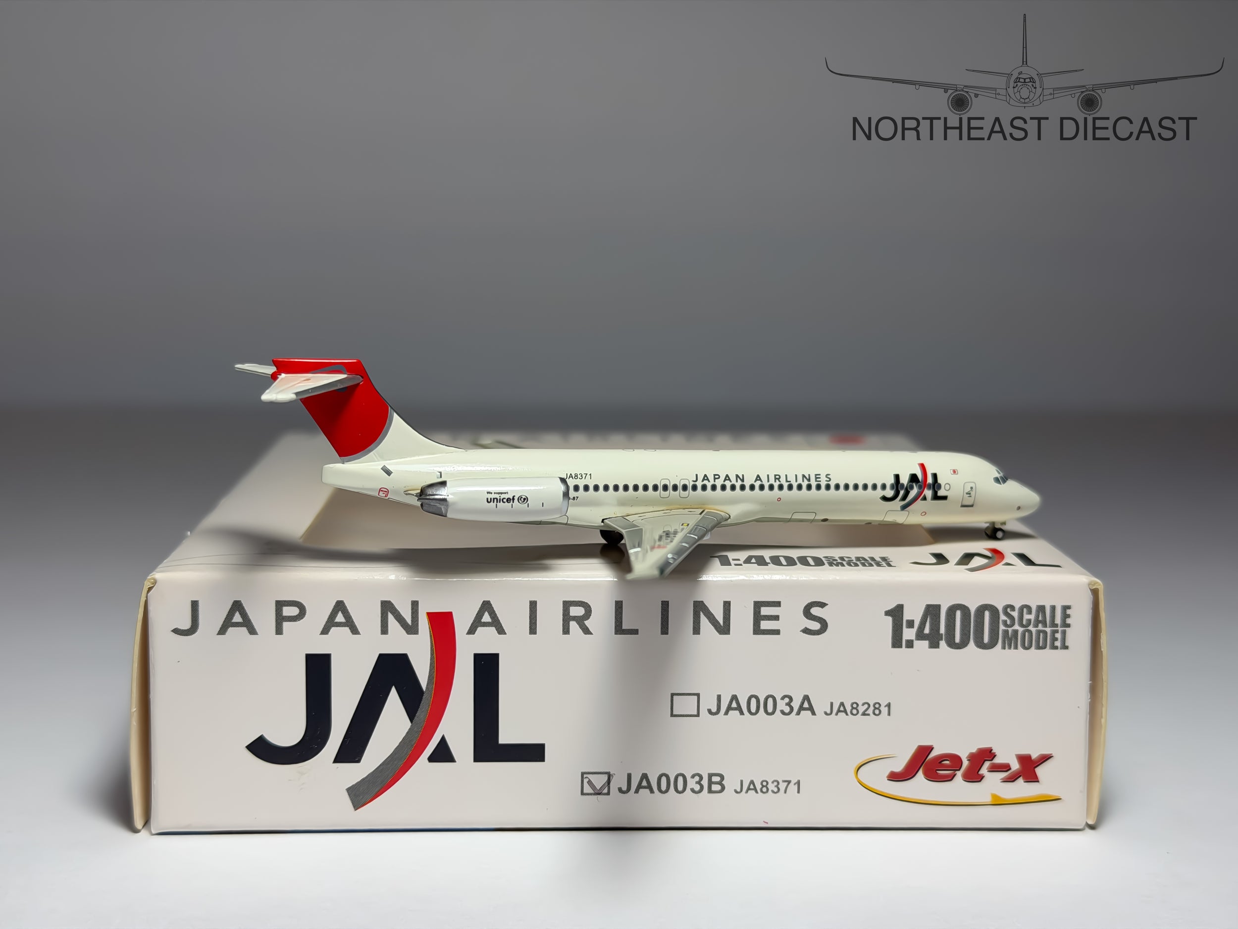 JAL Japan Airlines McDonnell Douglas MD-87 1:400 Jet-X JA8371 (JA003B)