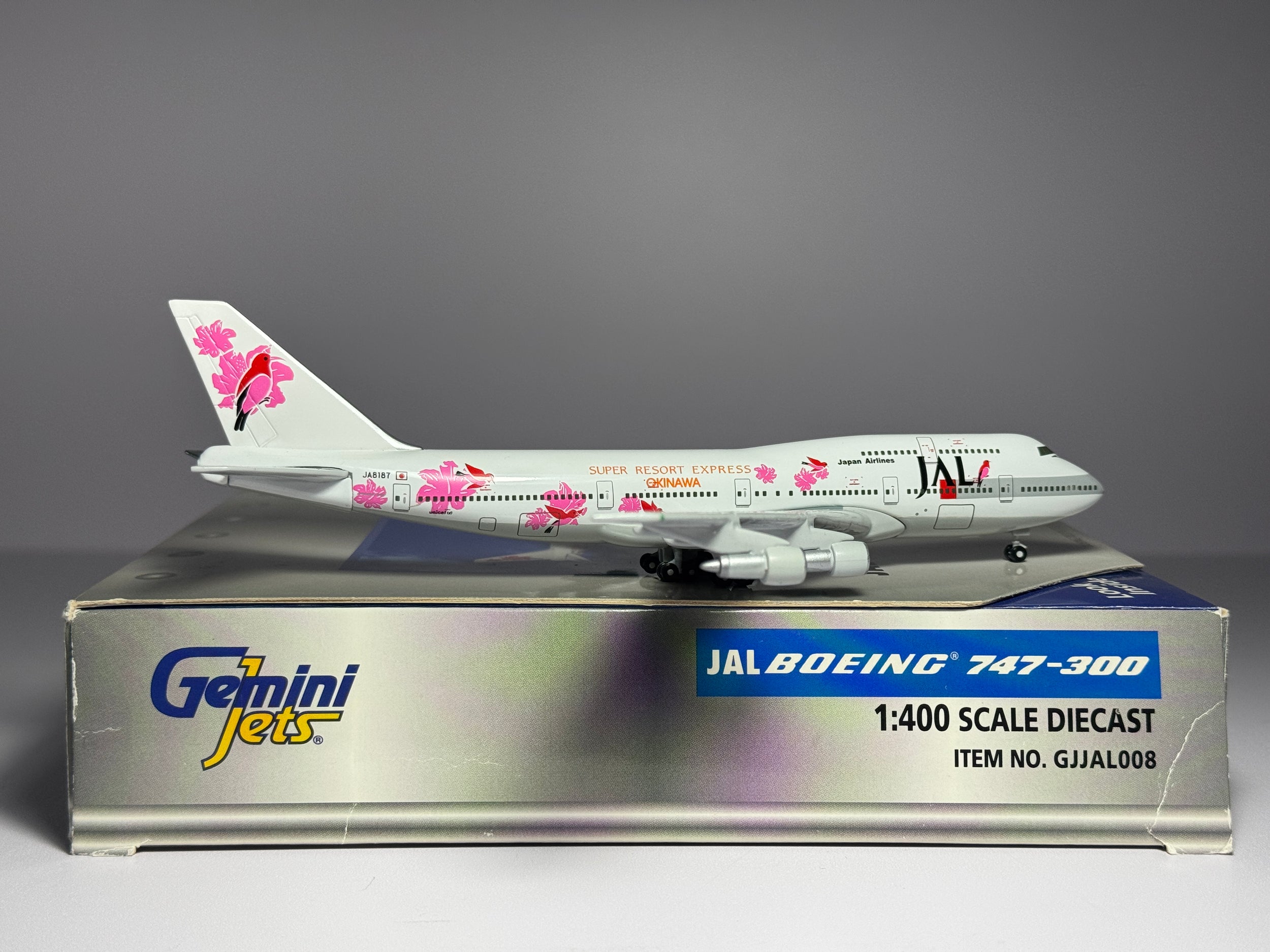 Gemini Jets 1:400 Japan Air Lines Boeing 747-300 JA8187 GJJAL008