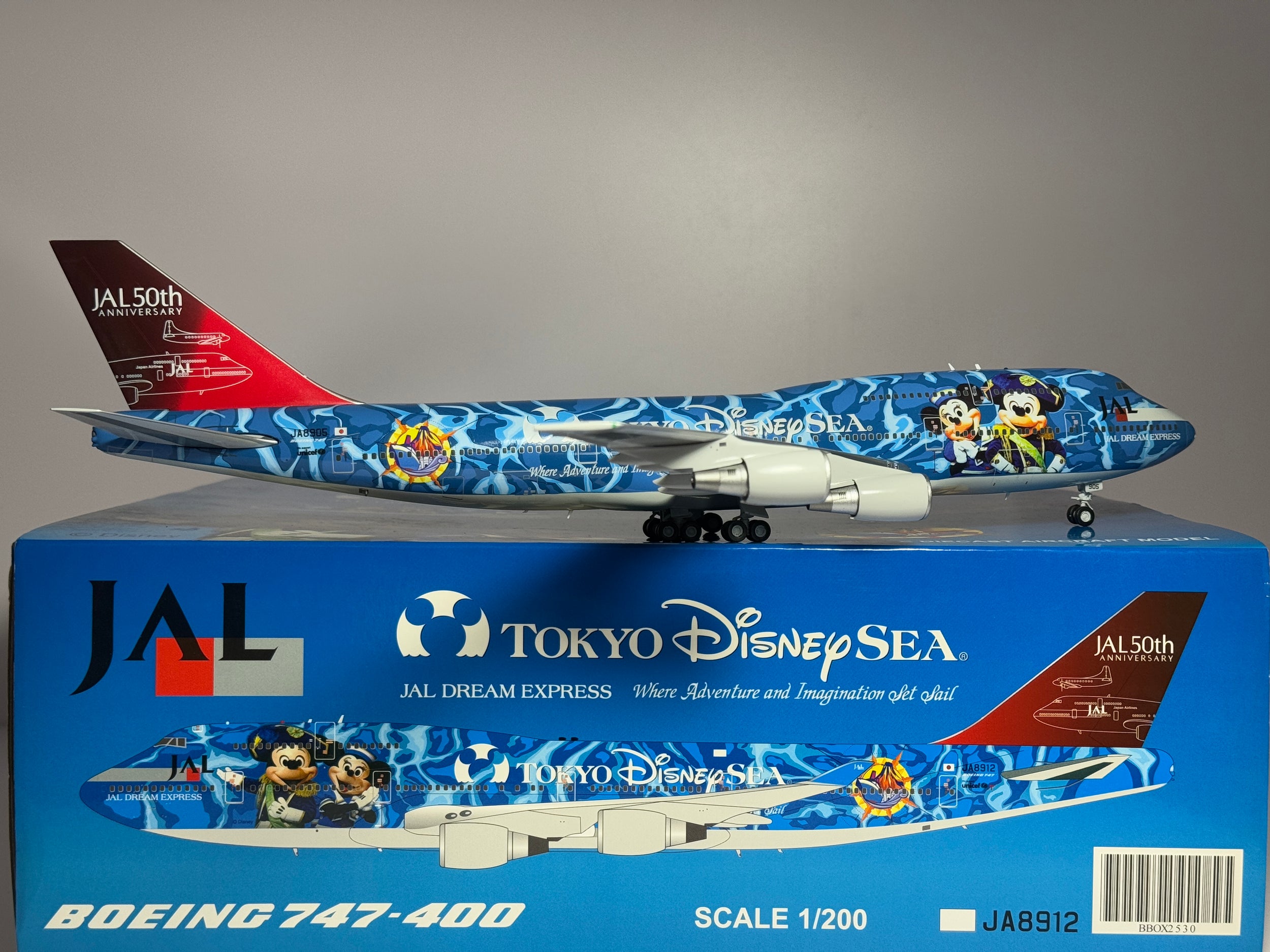 Inflight200 JAL Japan Airlines Boeing 747-400 JA8905 Disney Sea BBOX2531