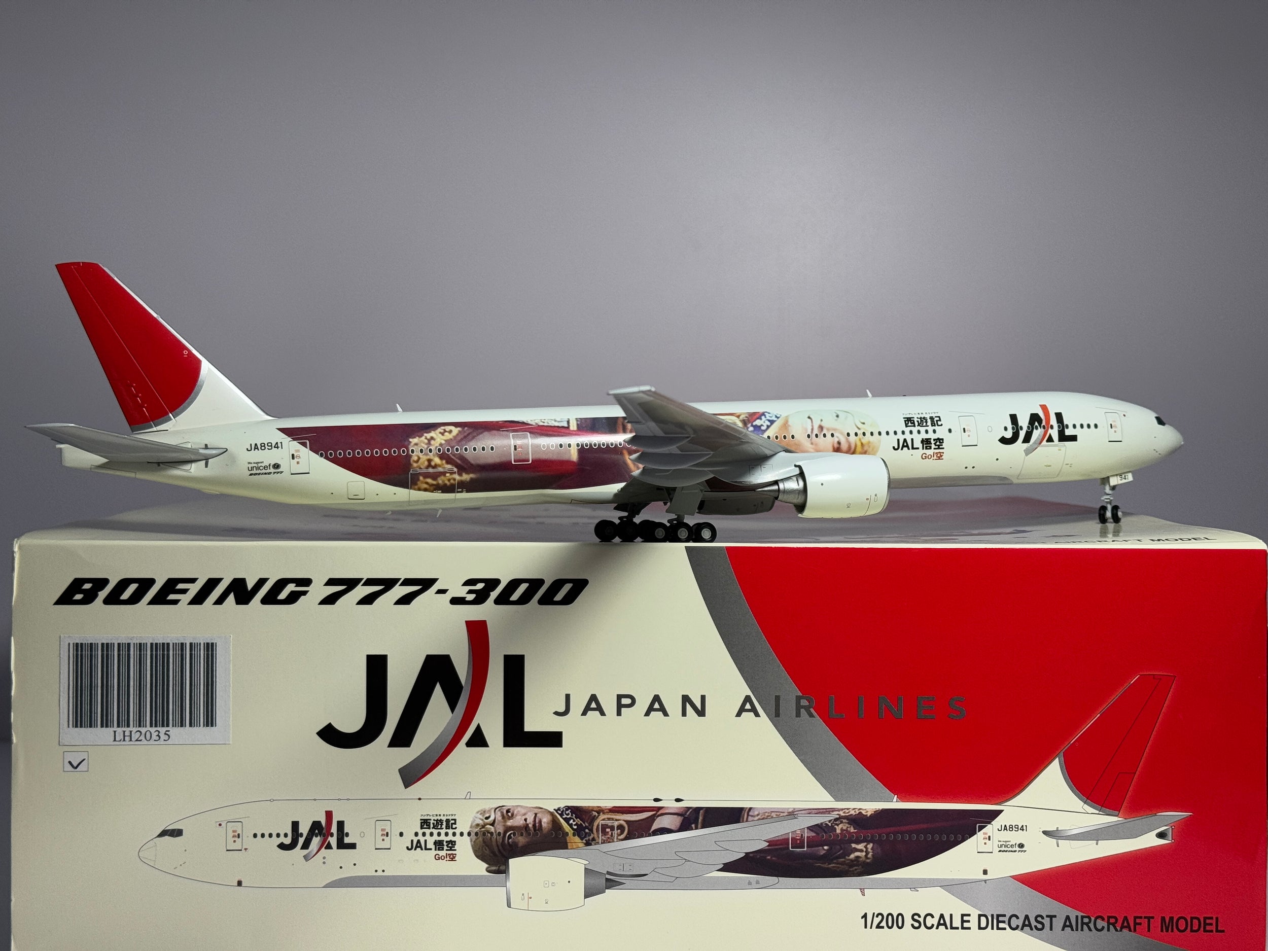 JC Wings 1:200 JAL Japan Airlines Boeing 777-300ER JA8941 "Go!" livery LH2035