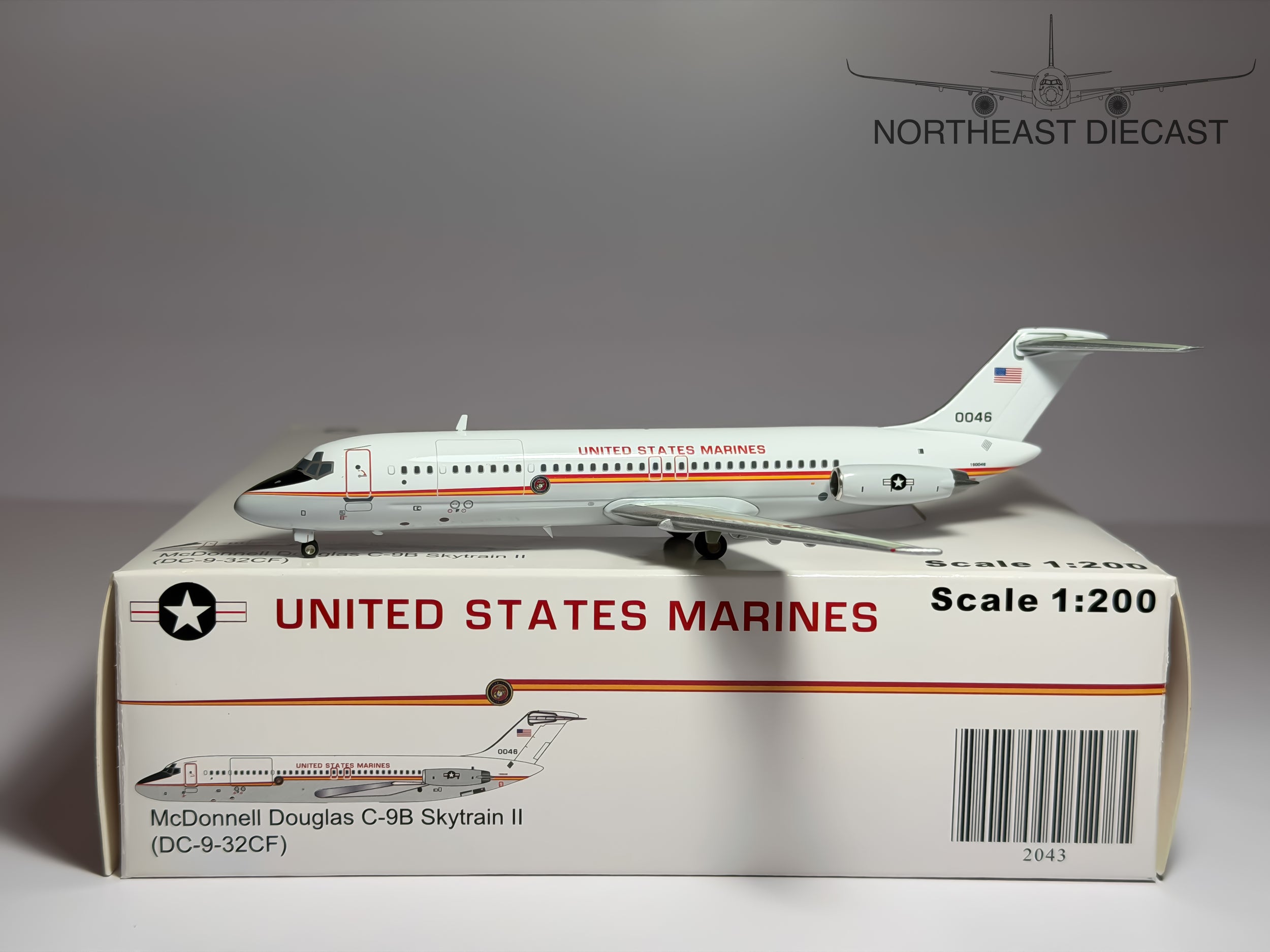 United States Marine Corps Douglas C-9 Skytrain 1:200 JC Wings 160046 (JC2043)