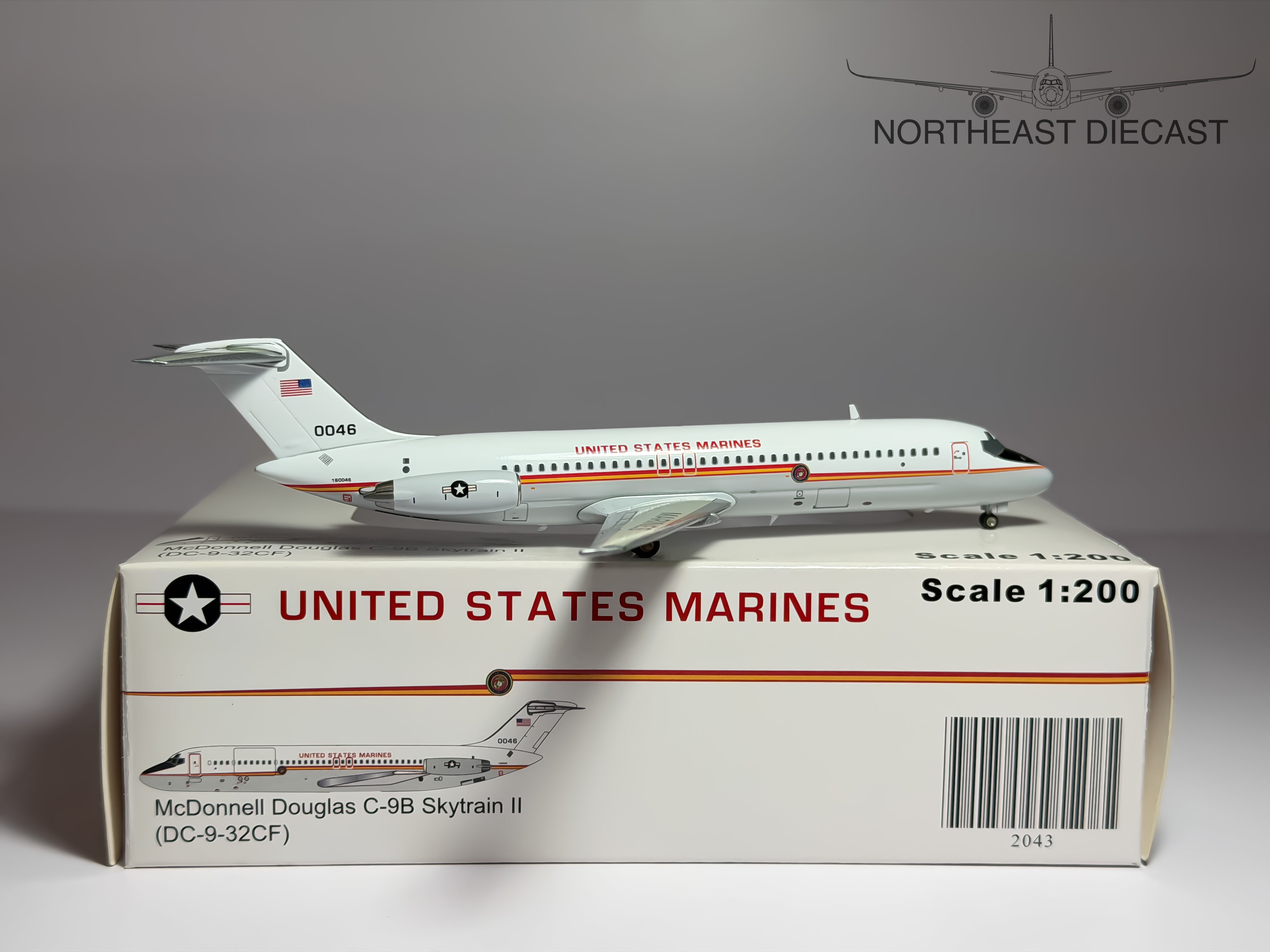 United States Marine Corps Douglas C-9 Skytrain 1:200 JC Wings 160046 (JC2043)