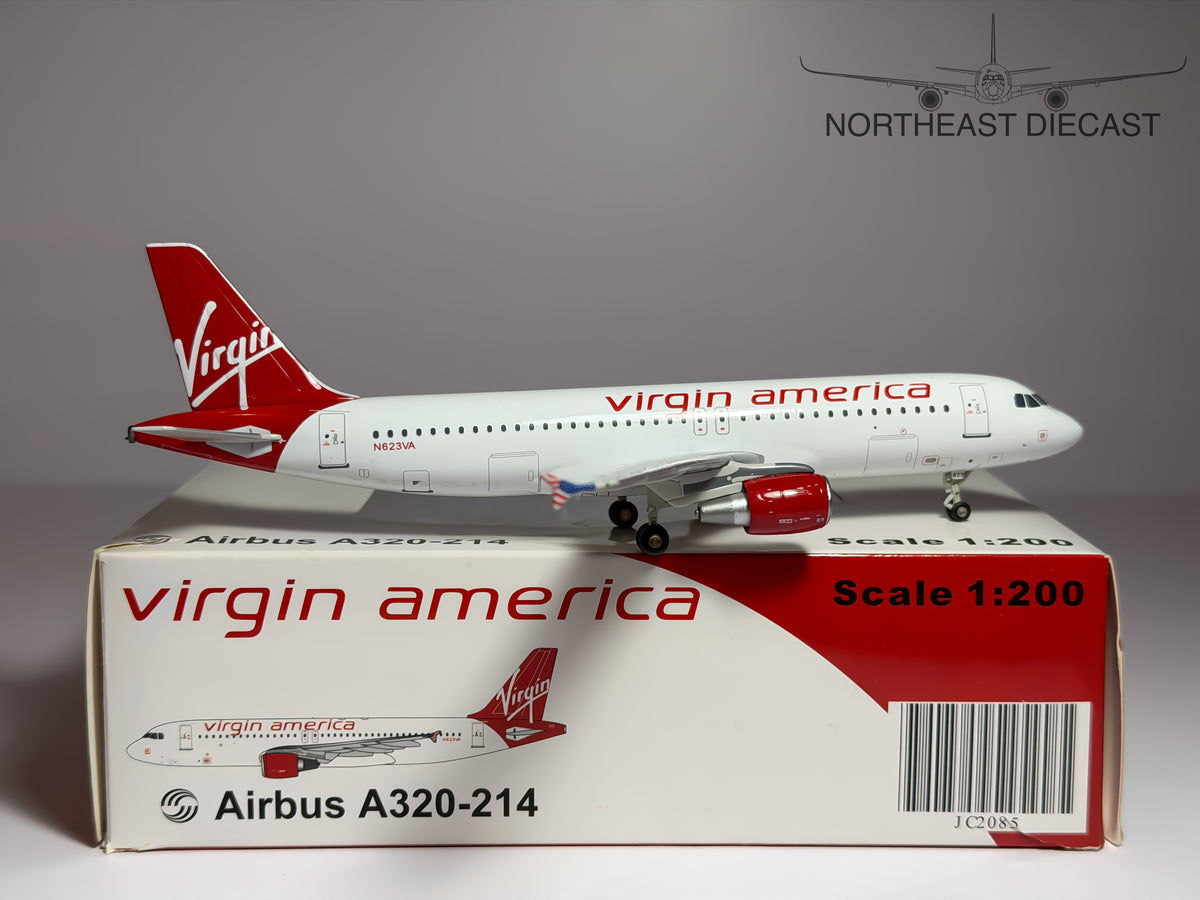 Virgin America Airbus A320-200 1:200 JC Wings N623VA (JC2085)