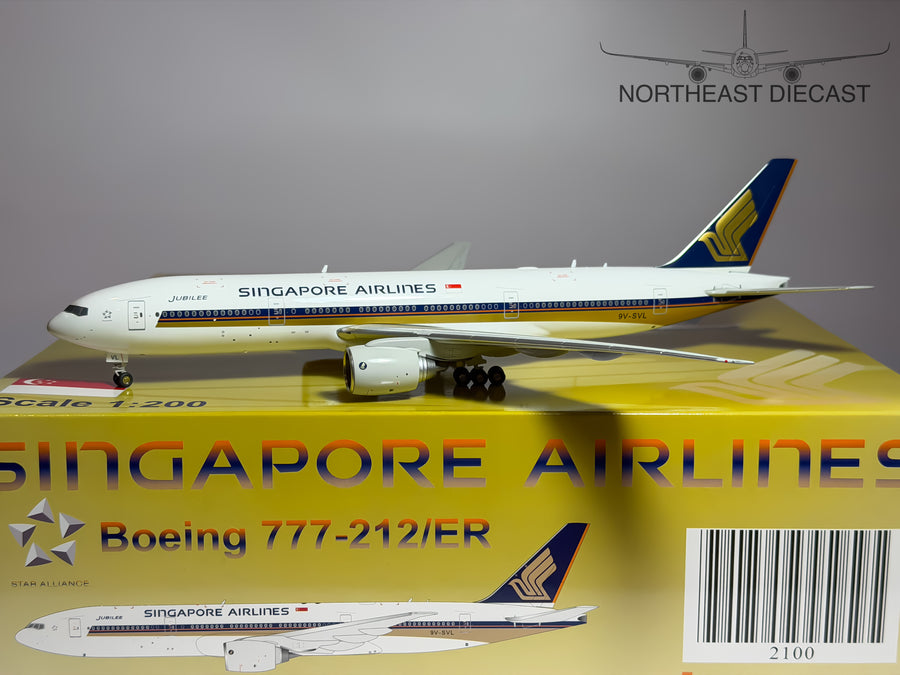 Singapore Airlines Boeing 777-200ER 1:200 JC Wings 9V-SVL (JC2100)