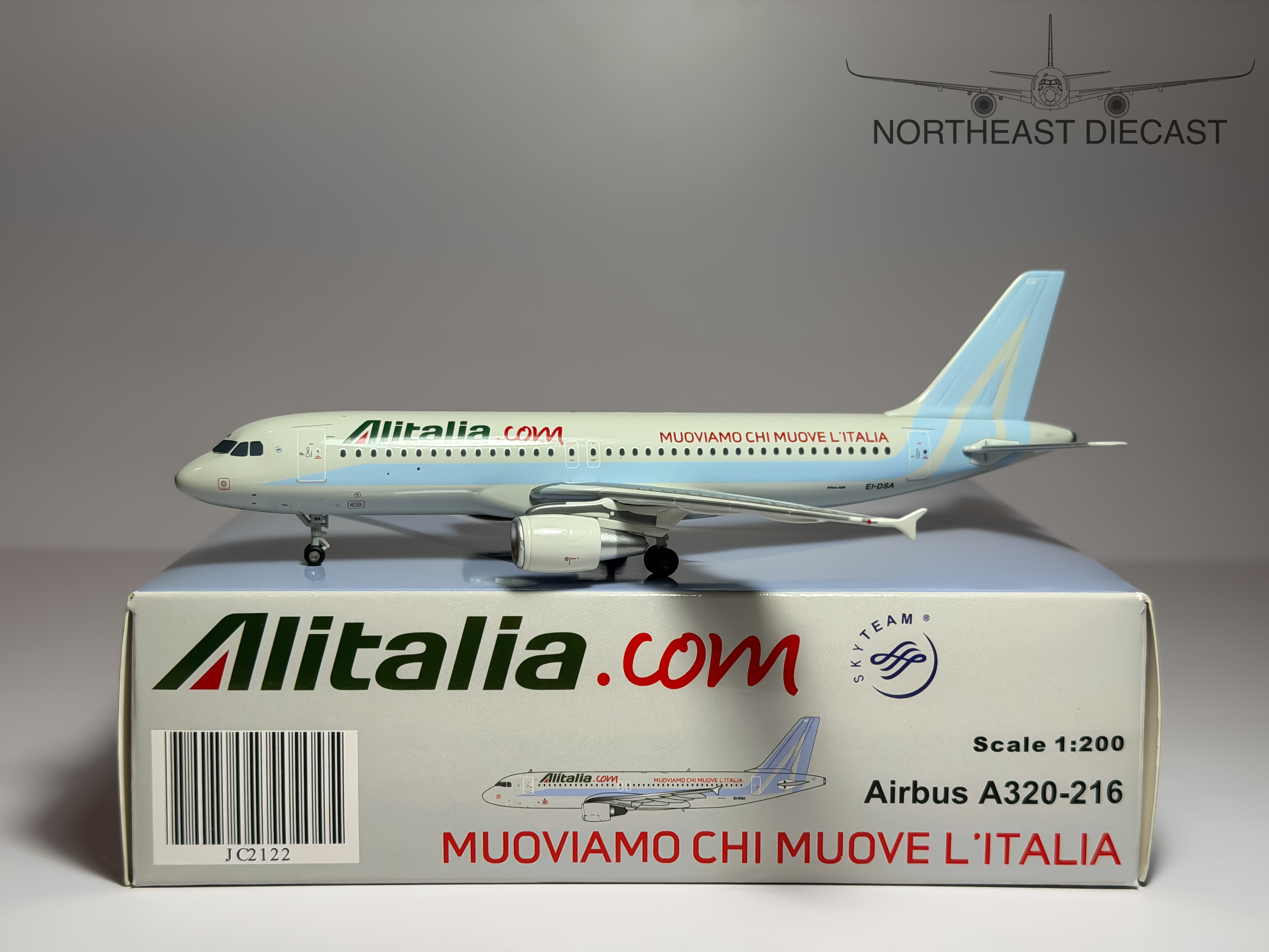 Alitalia Airbus A320-200 1:200 JC Wings EI-DSA (JC2122)