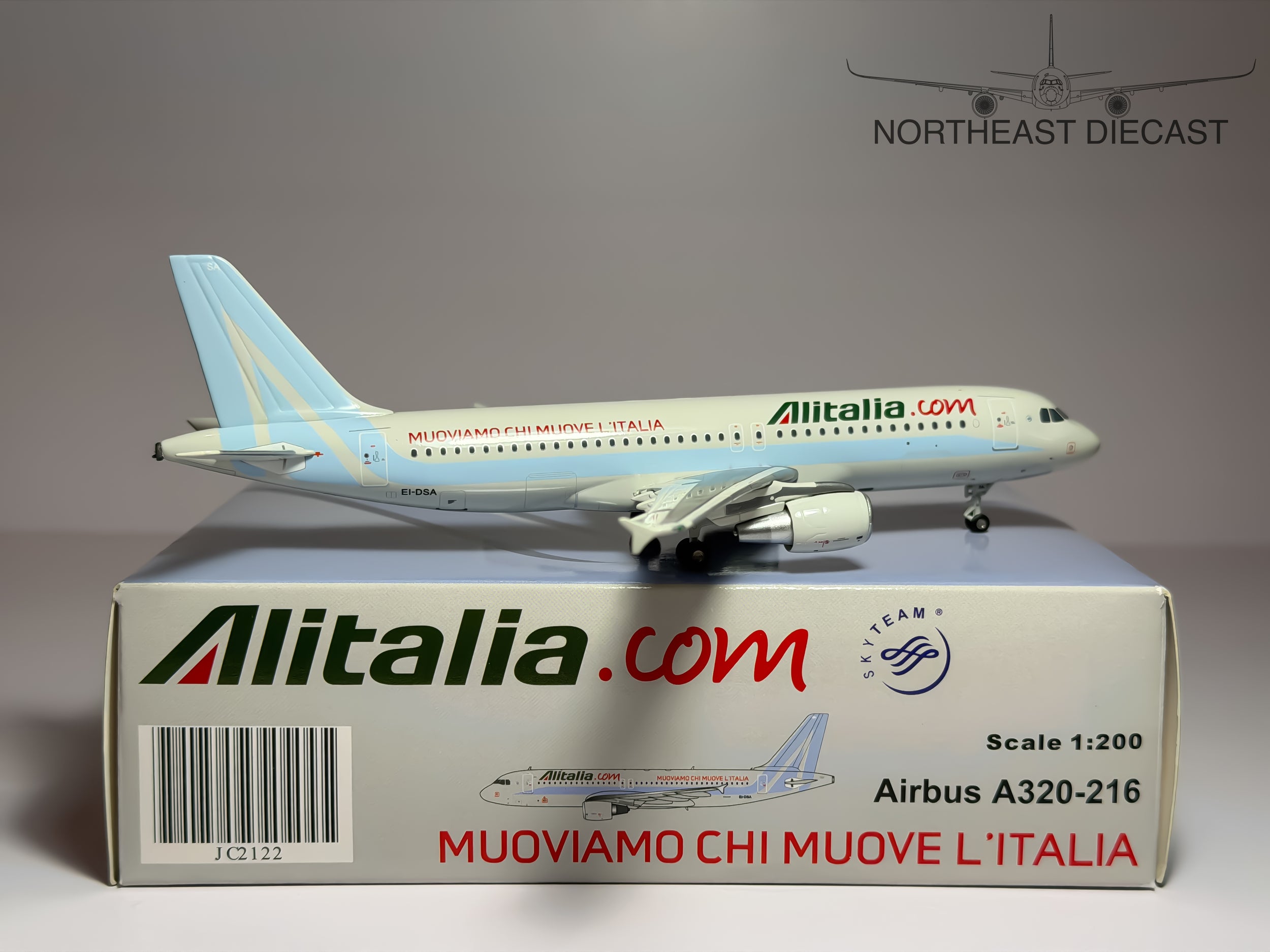 Alitalia Airbus A320-200 1:200 JC Wings EI-DSA (JC2122)