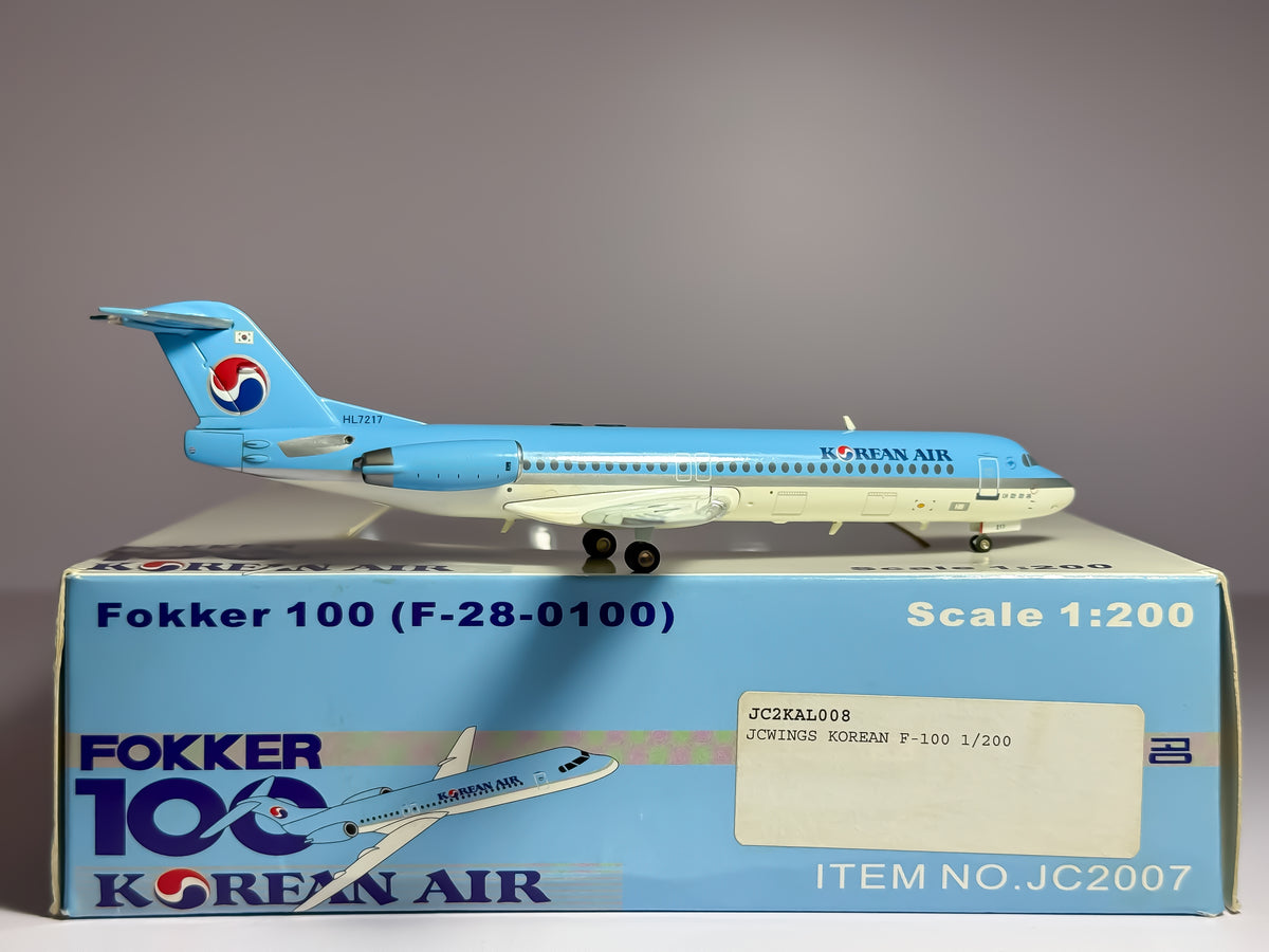Korean Air Fokker 100 1:200 JC Wings HL7217 (JC2KAL008)
