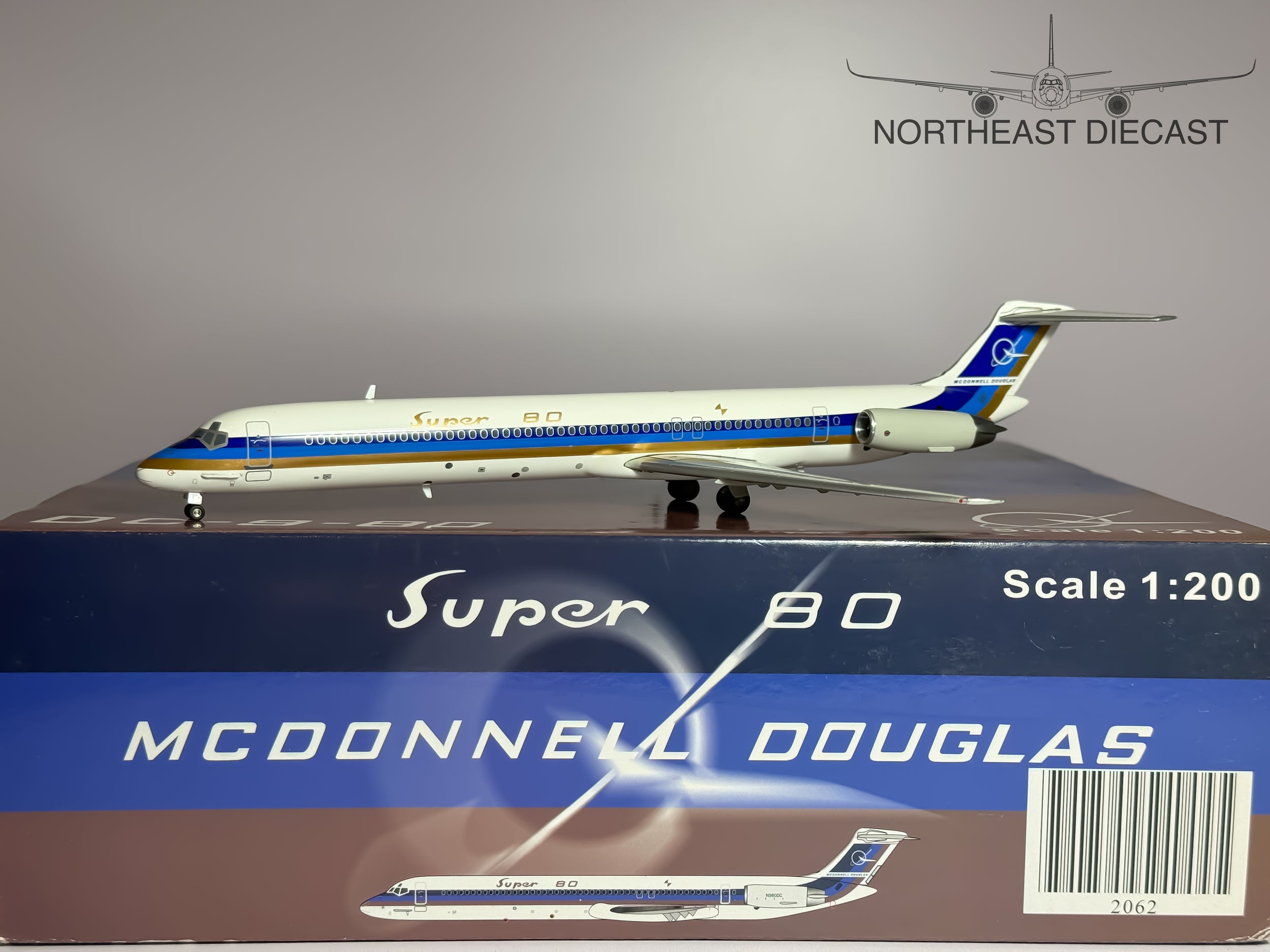 Maquette McDonnell Douglas MD-81 1:200 JC Wings N980DC (JC2MCD062)