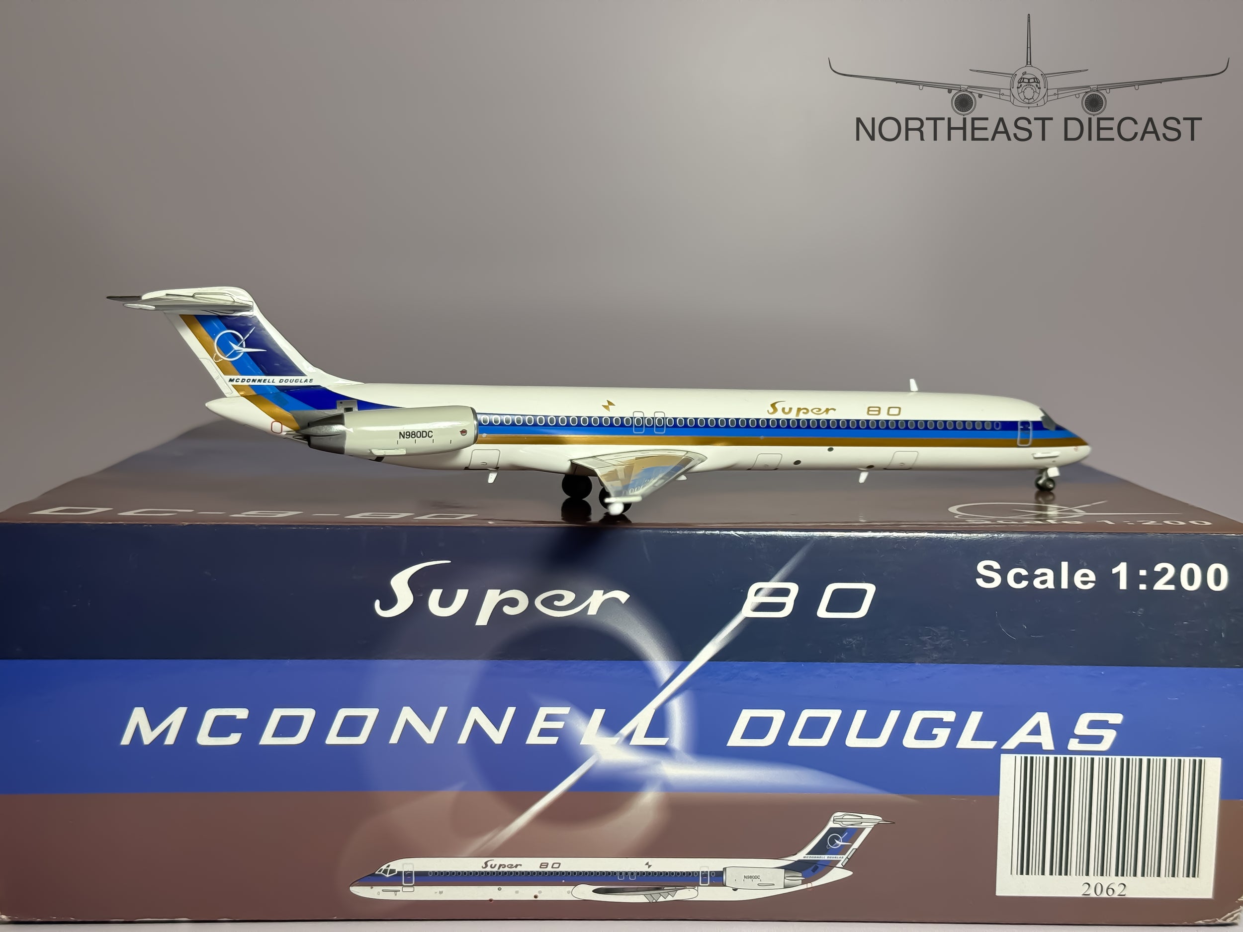 Maquette McDonnell Douglas MD-81 1:200 JC Wings N980DC (JC2MCD062)