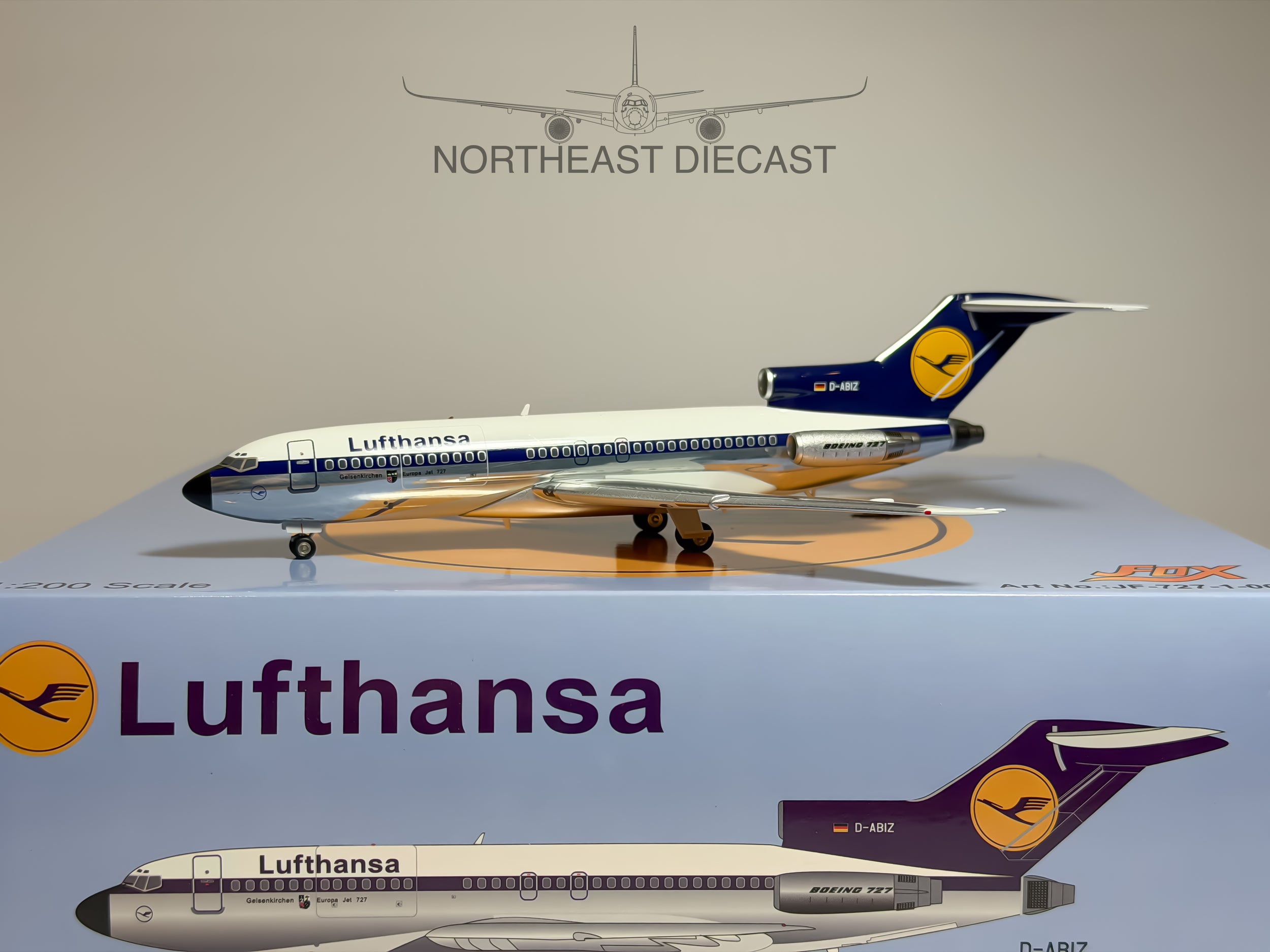 Lufthansa Boeing 727-100 1:200 Inflight200 D-ABIZ (JF-727-1-004P)