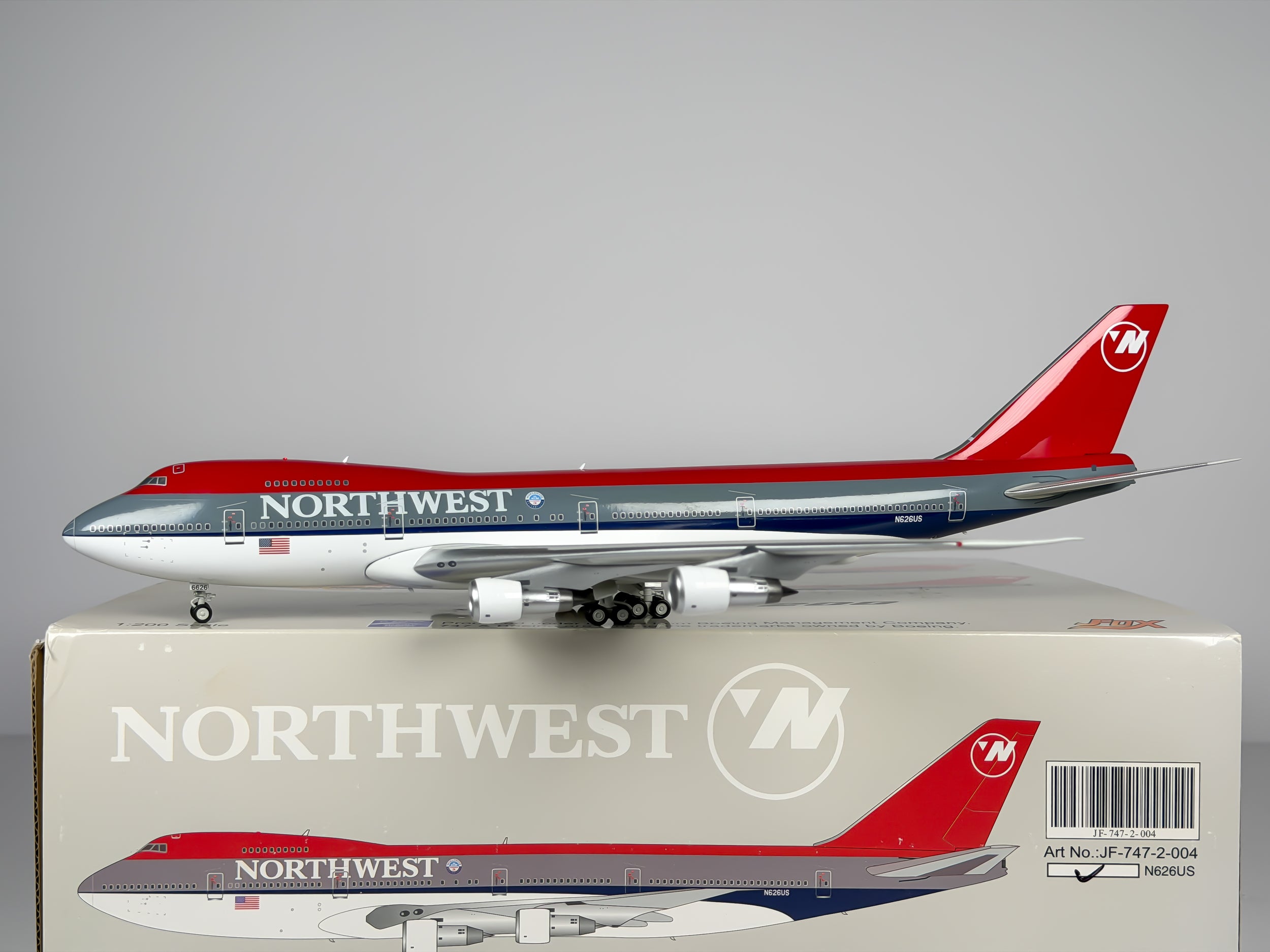 Northwest Airlines Boeing 747-200 1:200 Inflight200 N626US (JF-747-2-004)