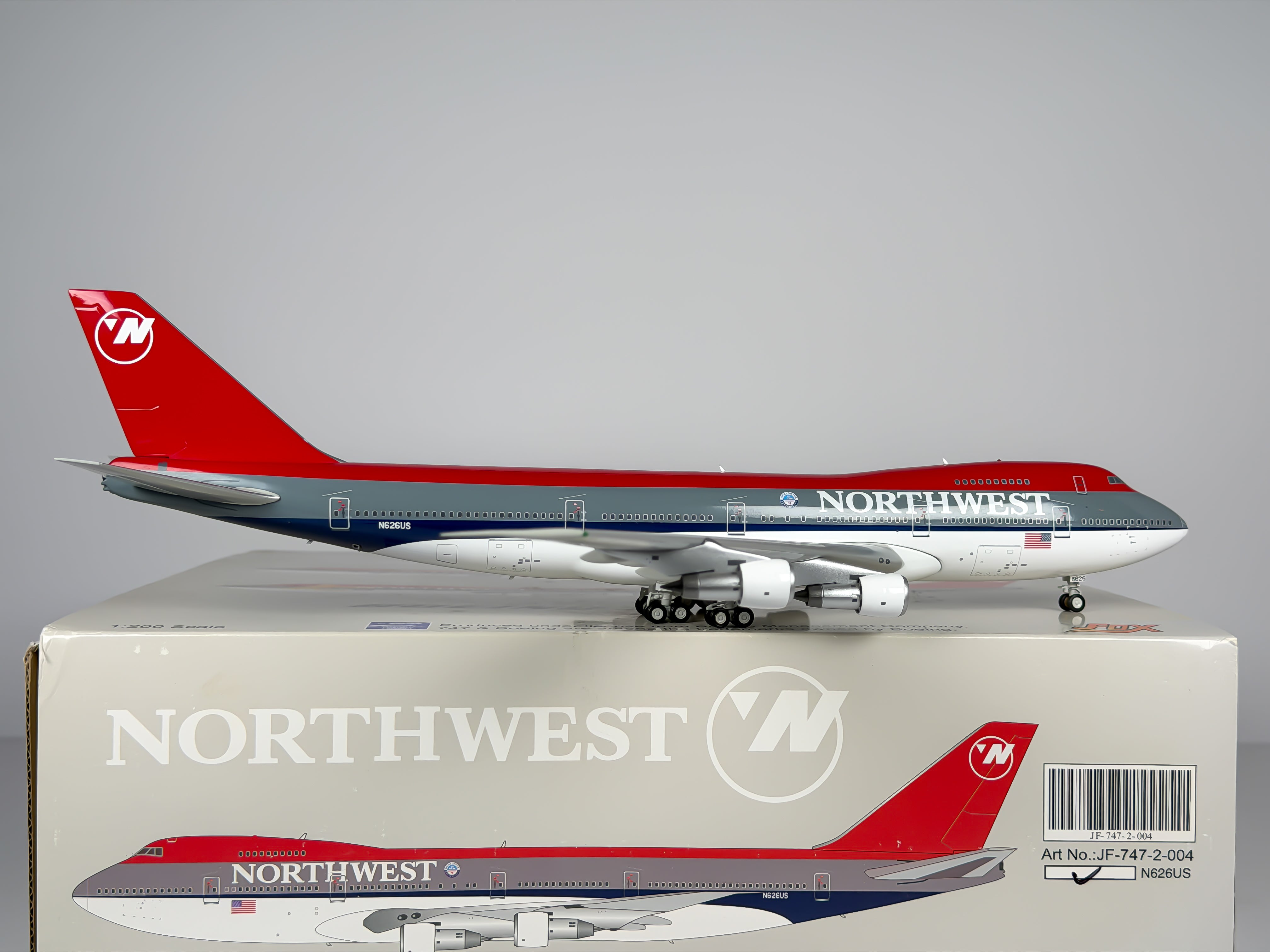 Northwest Airlines Boeing 747-200 1:200 Inflight200 N626US (JF-747-2-004)