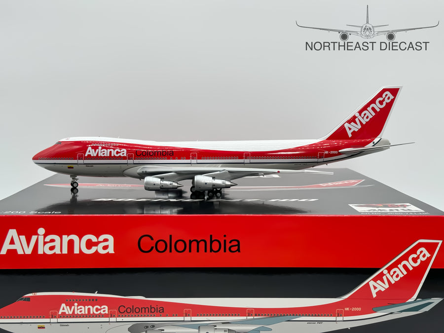 Avianca Colombia Boeing 747-100 1:200 Inflight200 HK-2000 (JP60-741-HK)