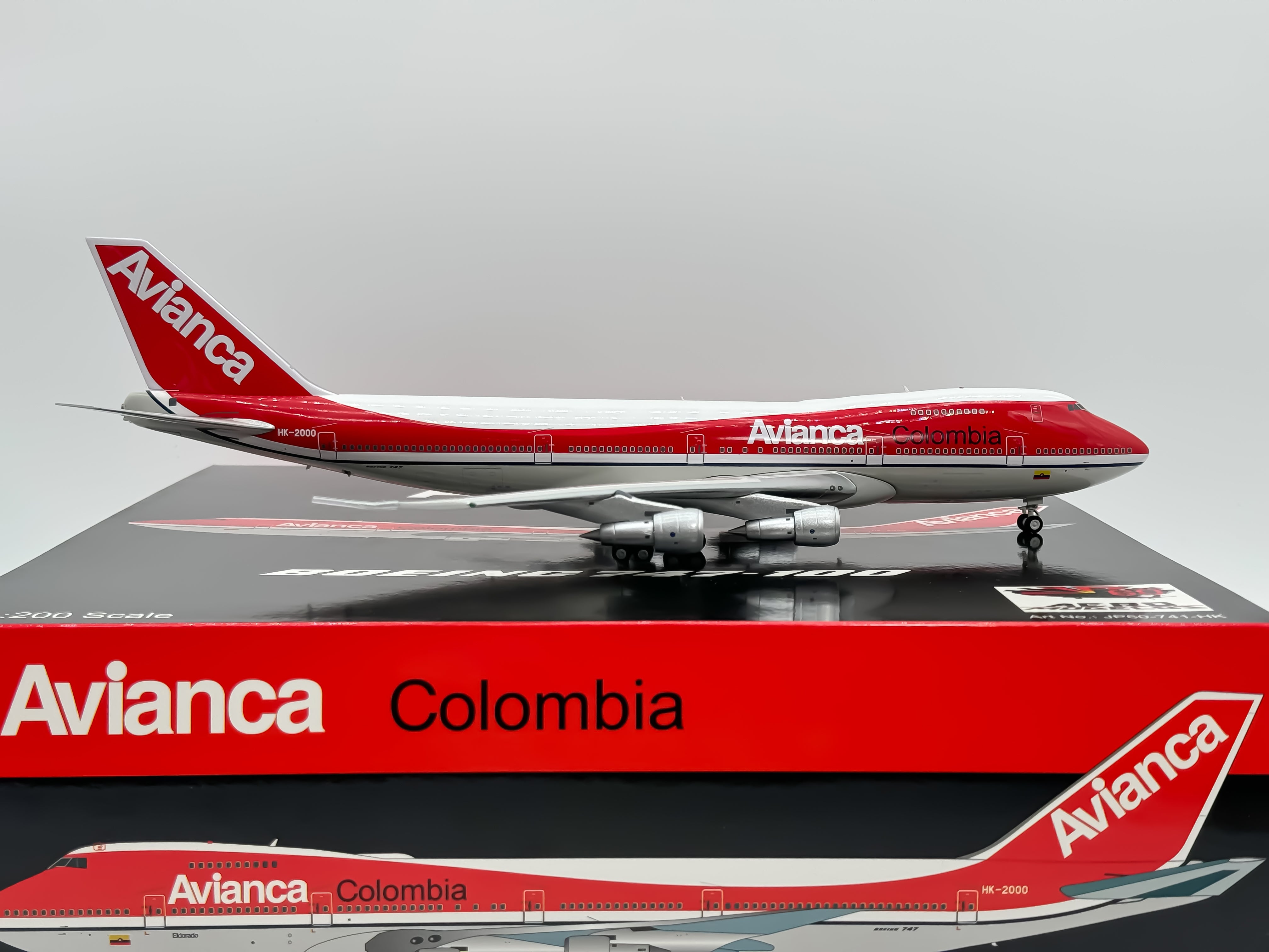 Avianca Colombia Boeing 747-100 1:200 Inflight200 HK-2000 (JP60-741-HK)