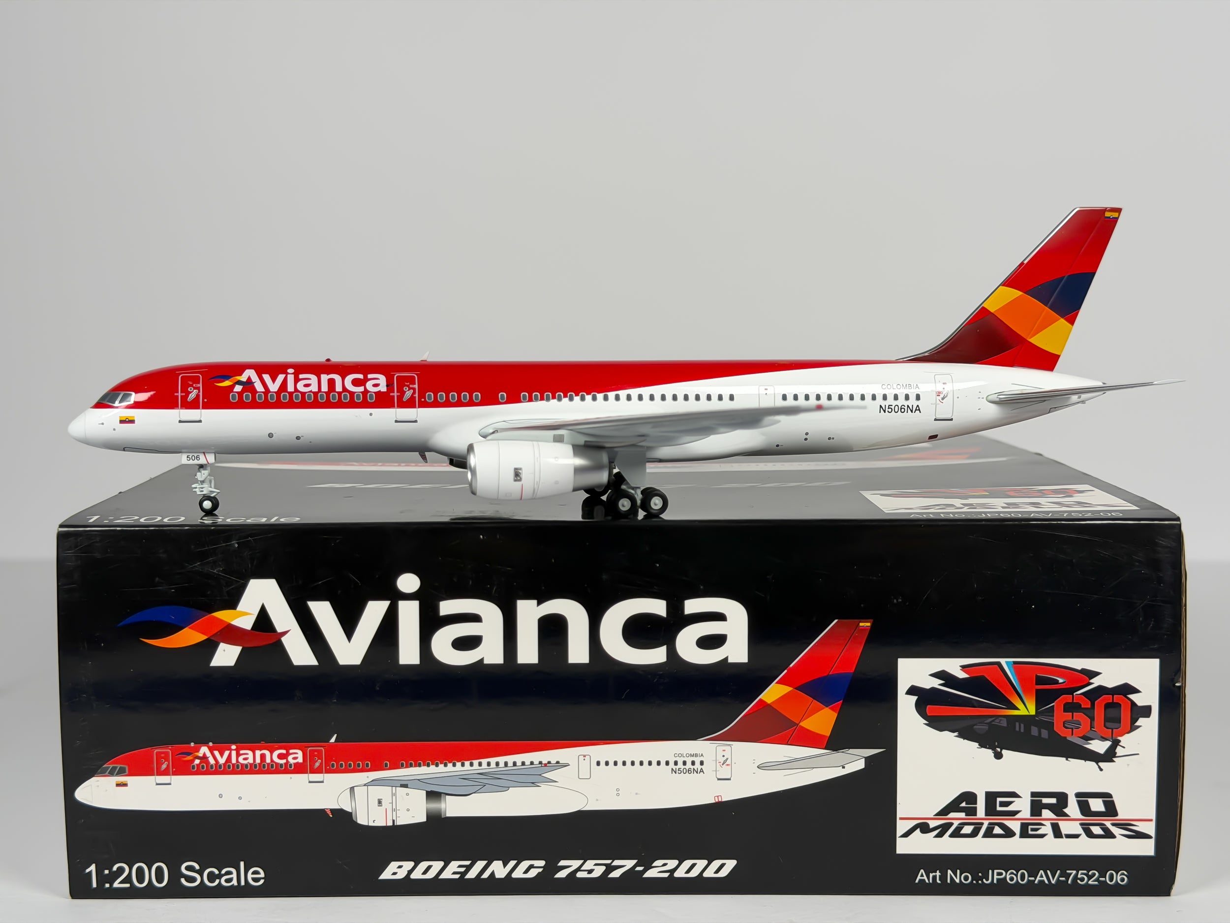 Avianca Colombia Boeing 757-200 1:200 Inflight200 N506NA (JP60-AV-752-06)