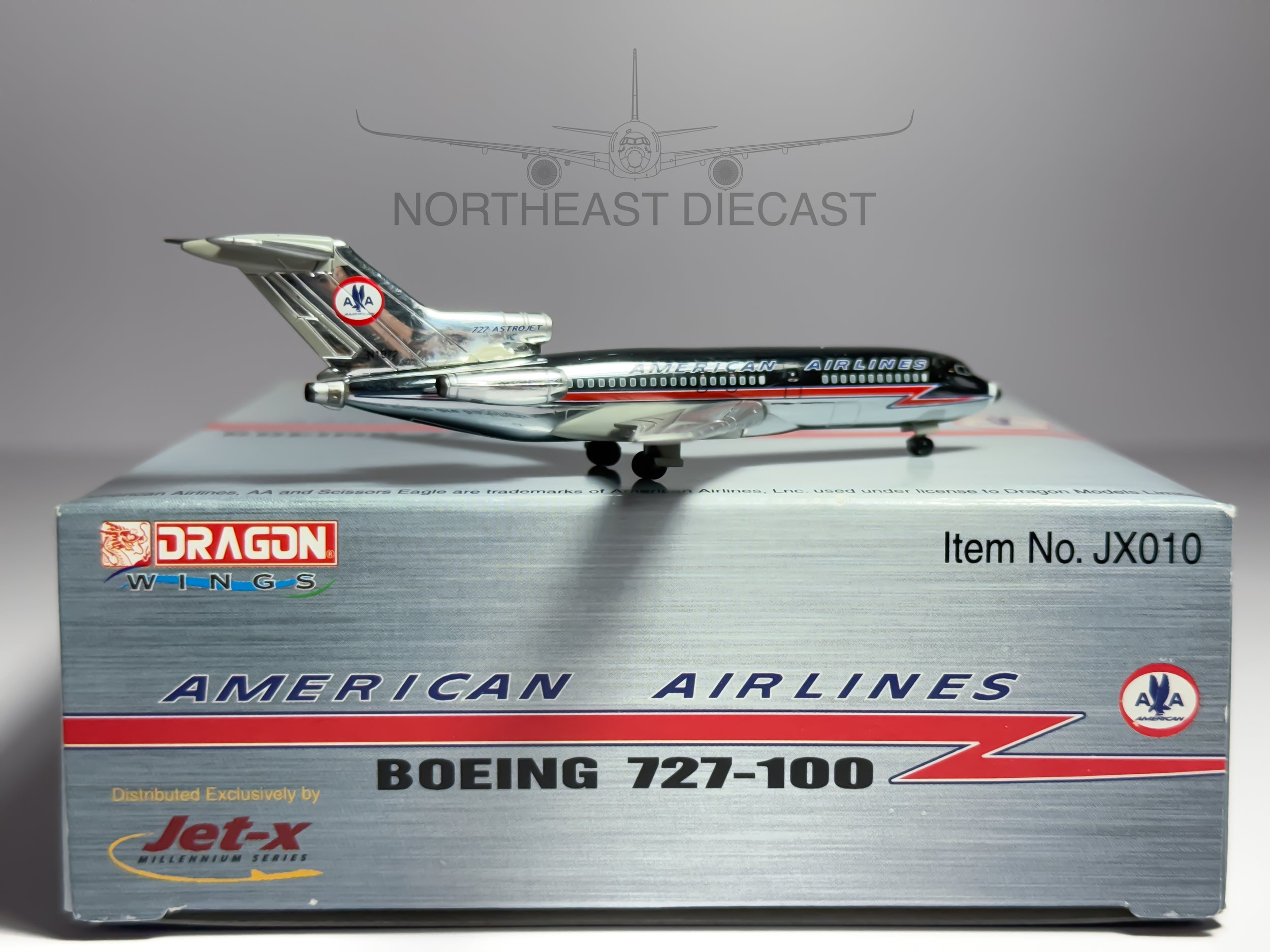 American Airlines Boeing 727-100 1:400 Jet-X N1972 (JX010)