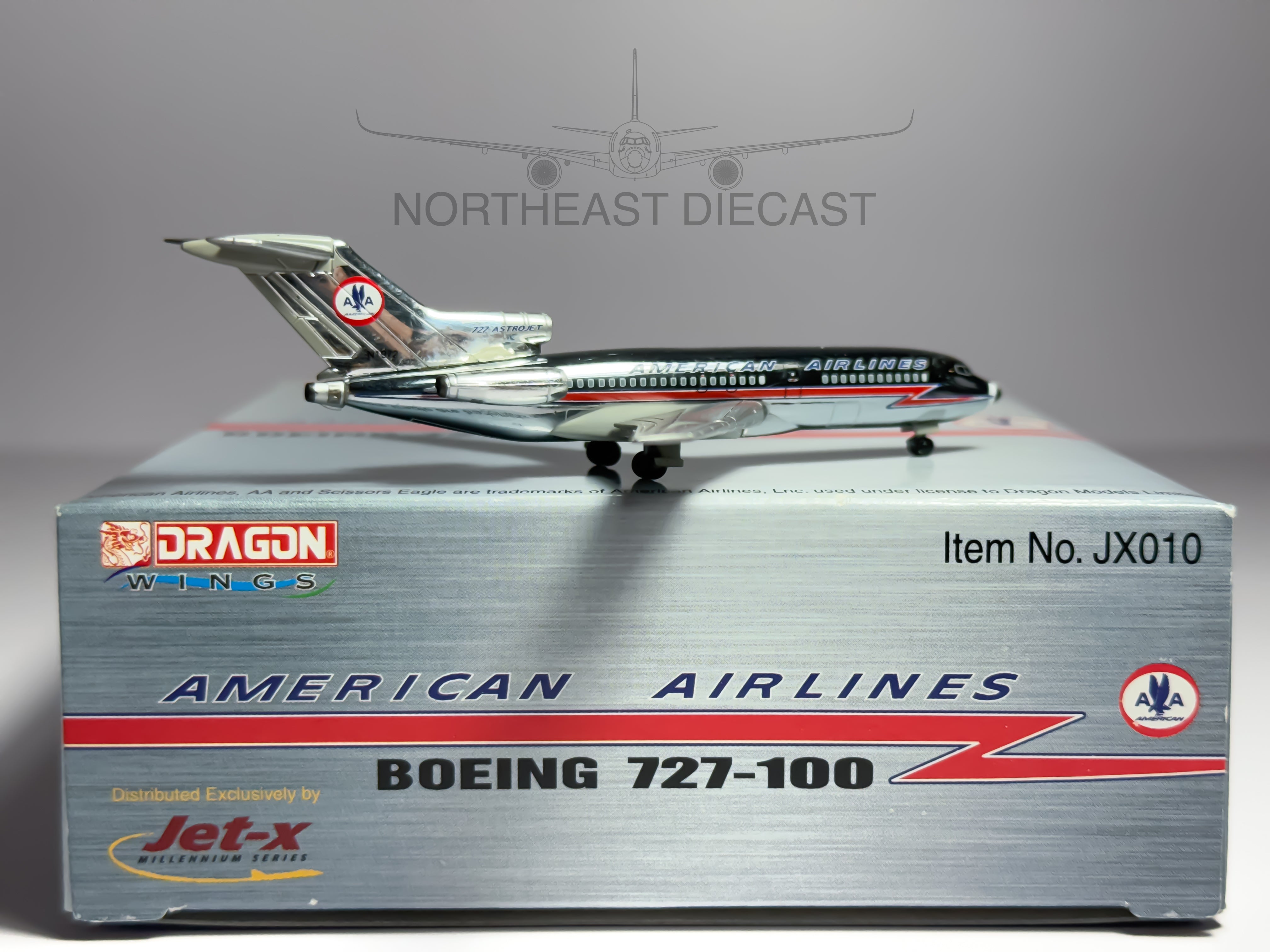 American Airlines Boeing 727-100 1:400 Jet-X N1972 (JX010)