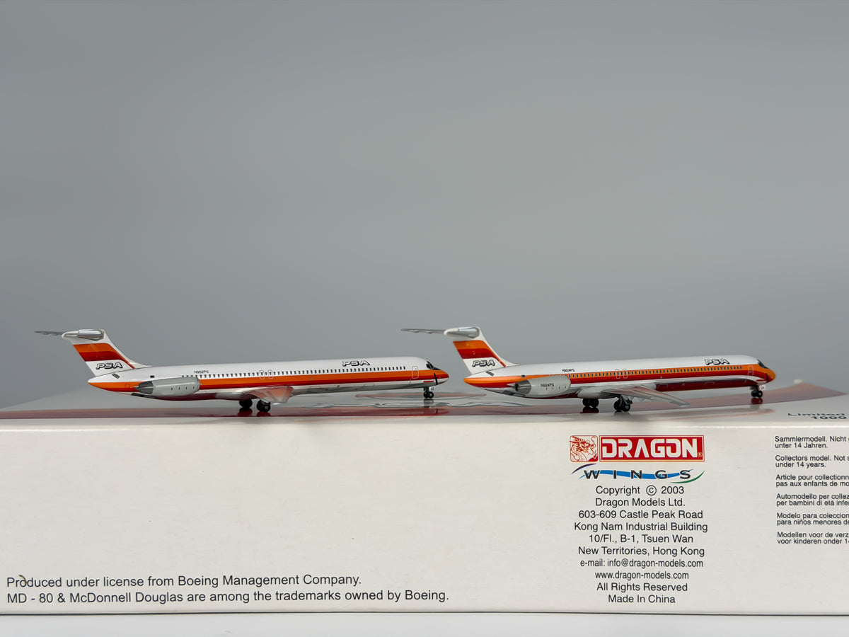 PSA McDonnell Douglas MD-81 1:400 Jet-X N924PS & N952PS (JX013)