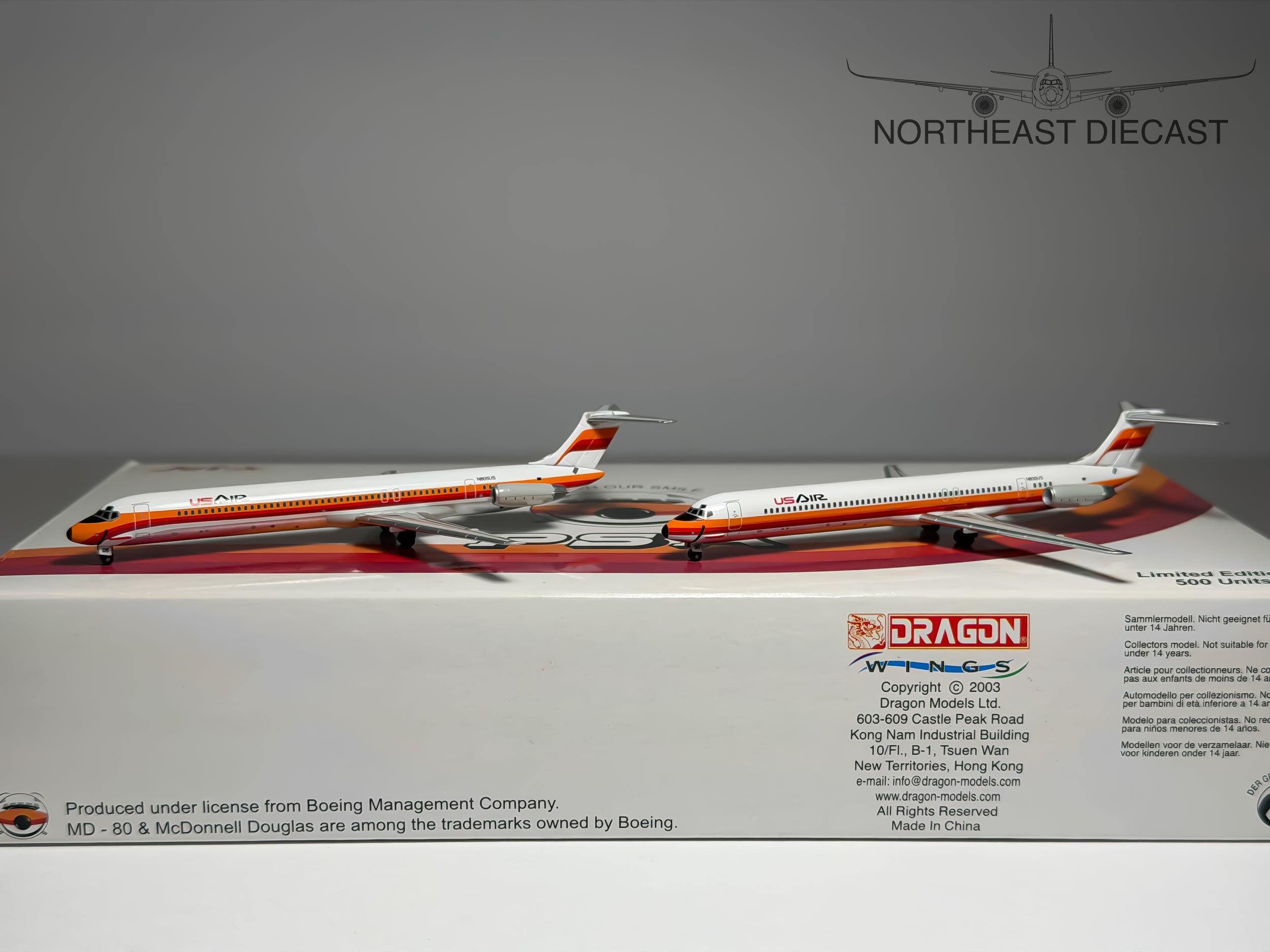 USAir McDonnell Douglas MD-81 1:400 Jet-X N805US & N830US (JX017)