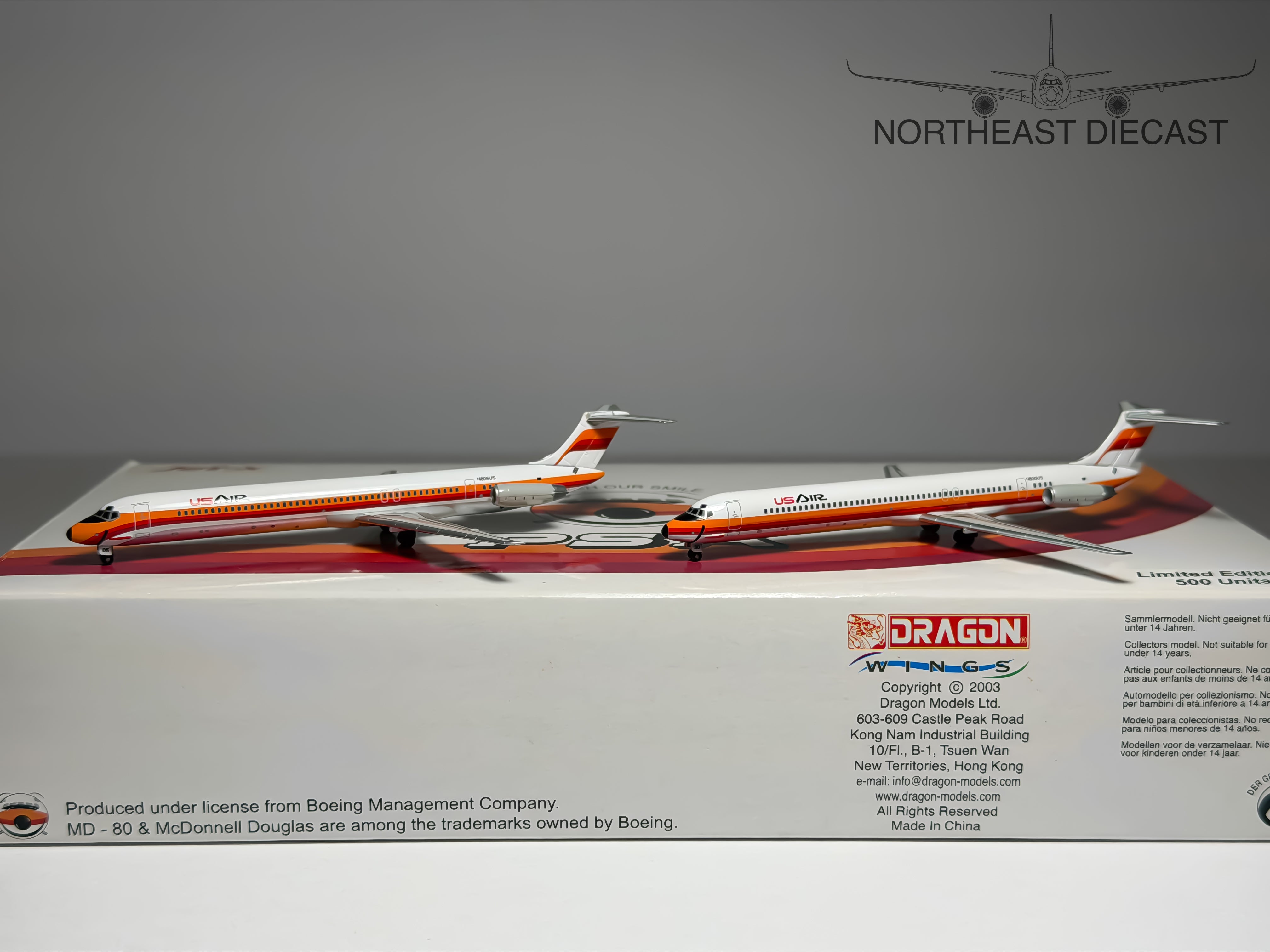 USAir McDonnell Douglas MD-81 1:400 Jet-X N805US & N830US (JX017)