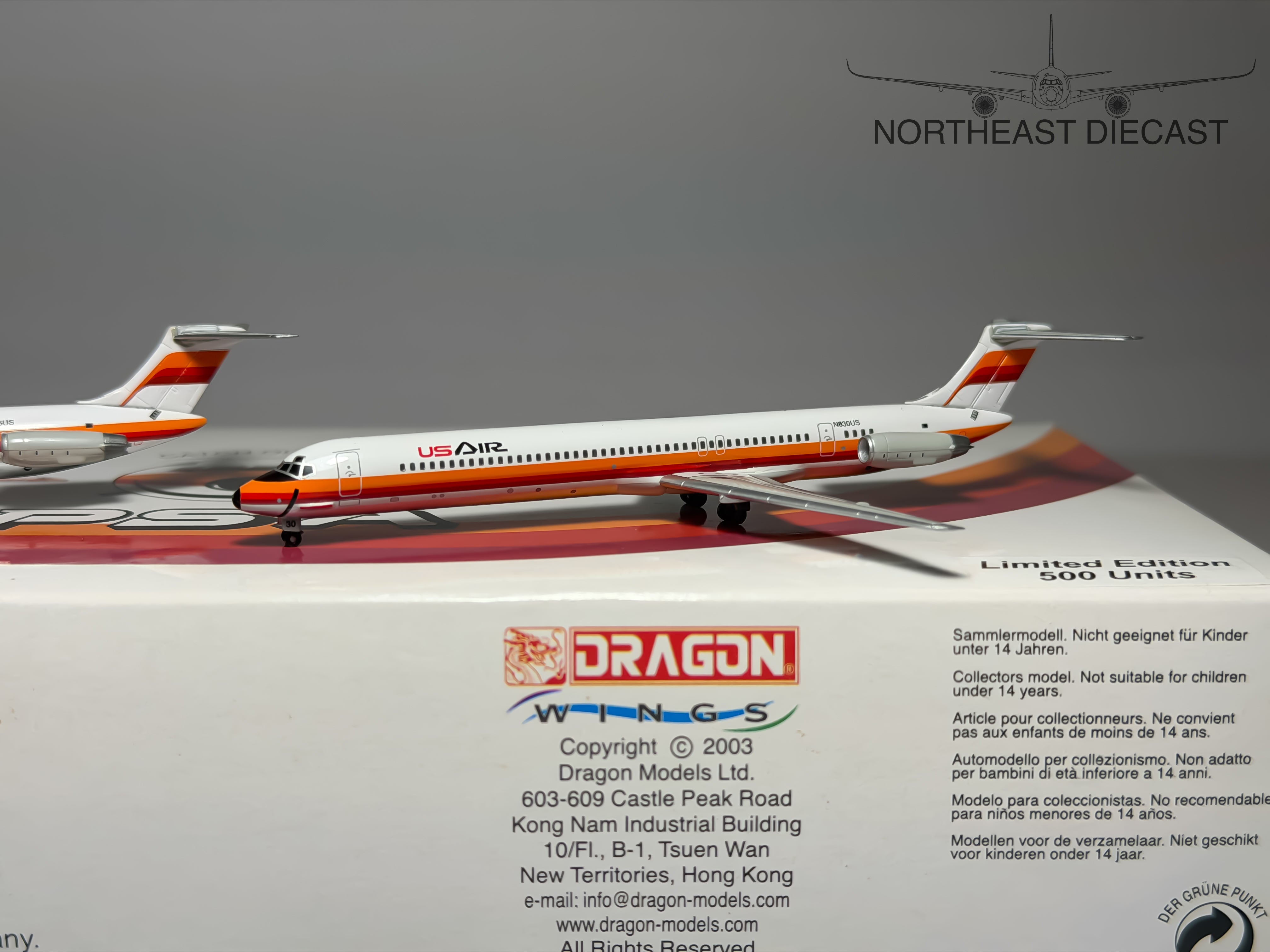 USAir McDonnell Douglas MD-81 1:400 Jet-X N805US & N830US (JX017)