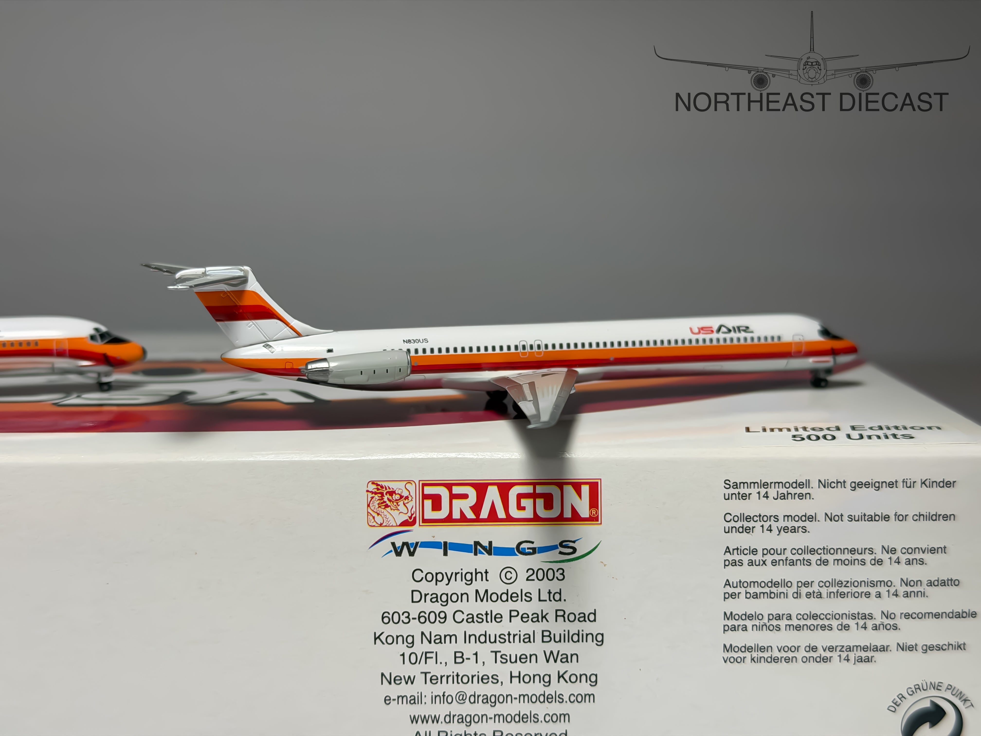 USAir McDonnell Douglas MD-81 1:400 Jet-X N805US & N830US (JX017)