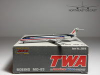 TWA Trans World Airlines McDonnell Douglas MD-83 1:400 Jet-X N9615W (JX018)