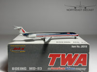TWA Trans World Airlines McDonnell Douglas MD-83 1:400 Jet-X N9615W (JX018)