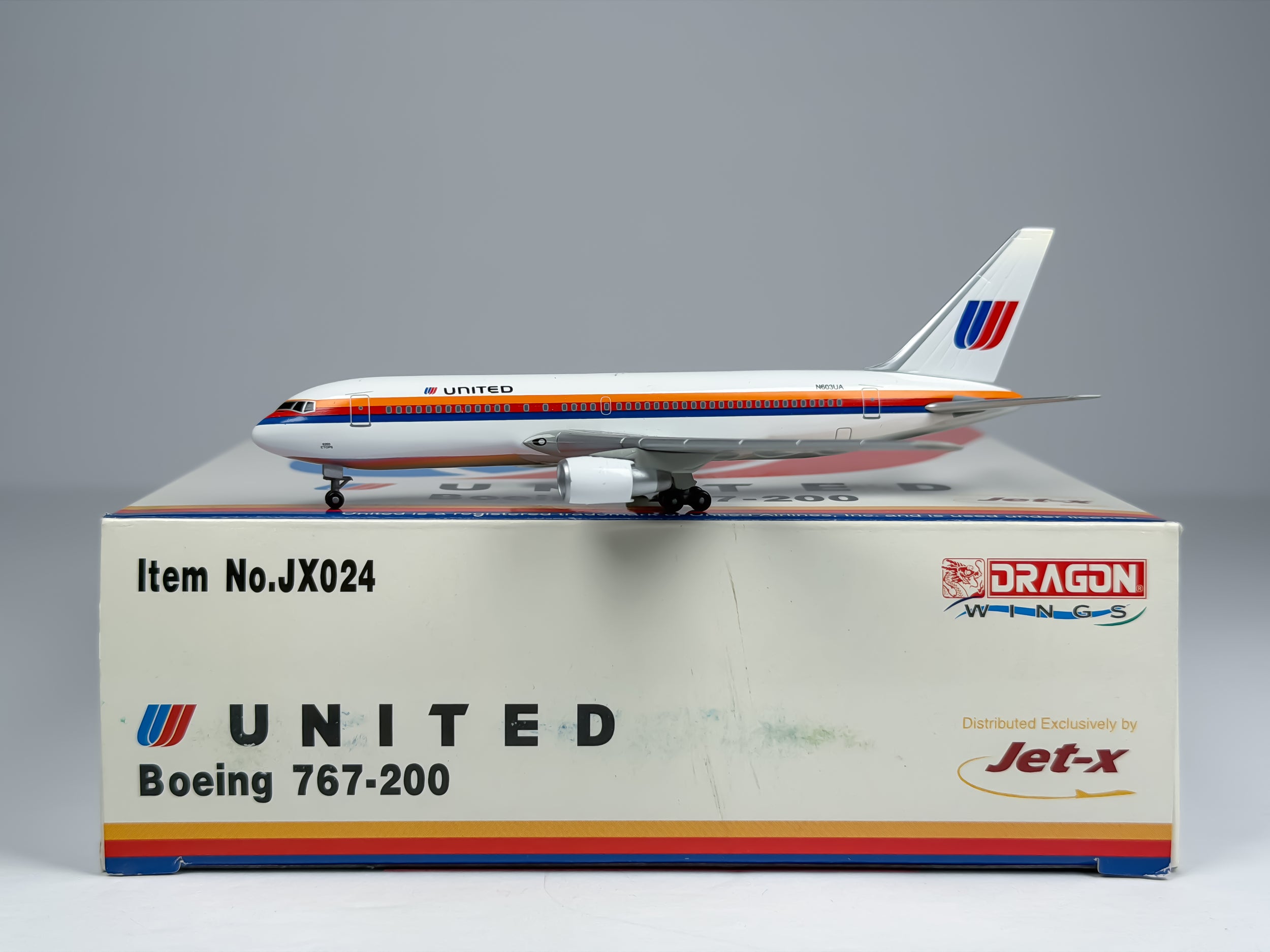 United Airlines Boeing 767-200 1:400 Jet-X N603UA (JX024)
