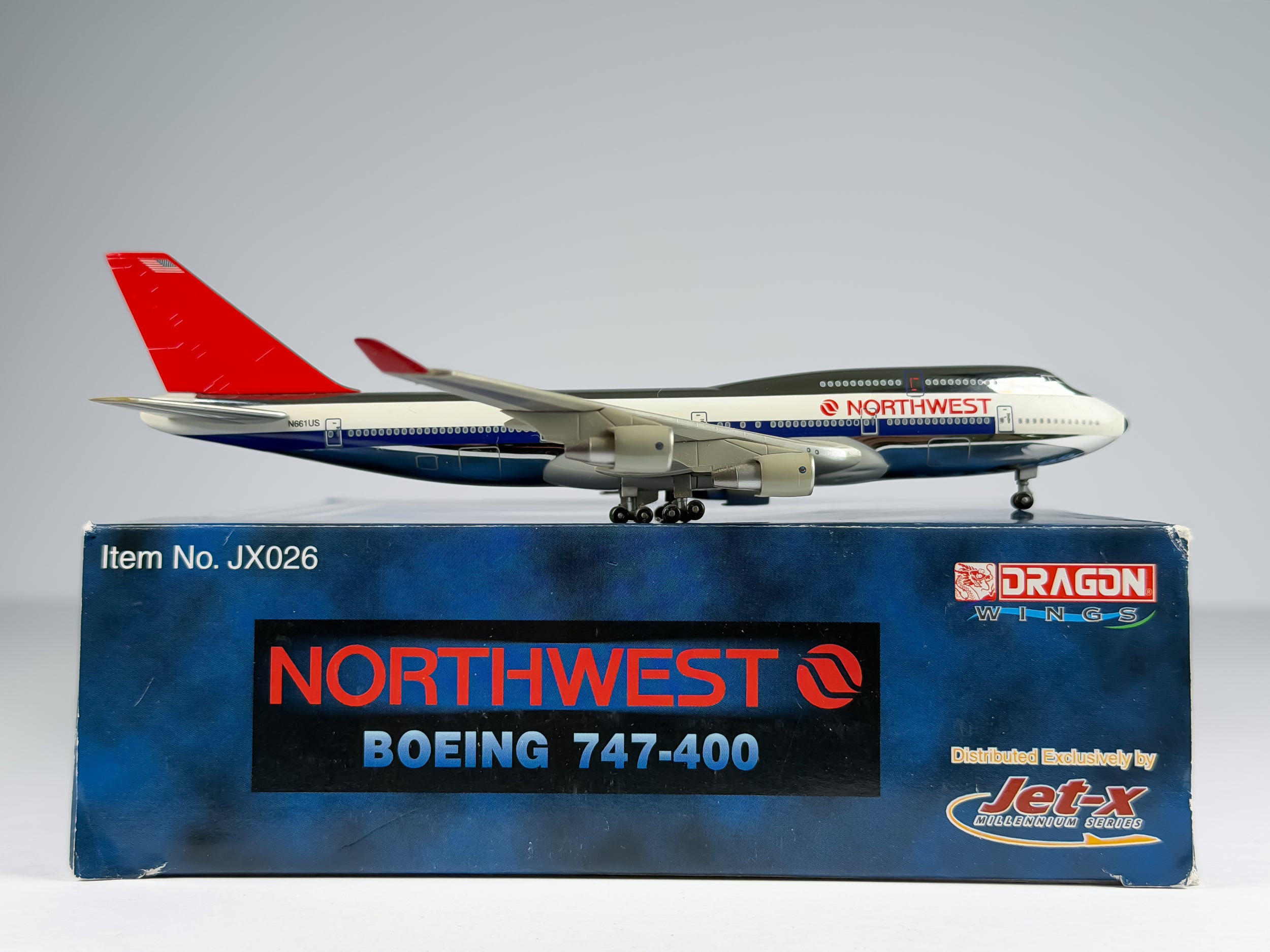 Northwest Airlines Boeing 747-400 1:400 Jet-X N661US (JX026)