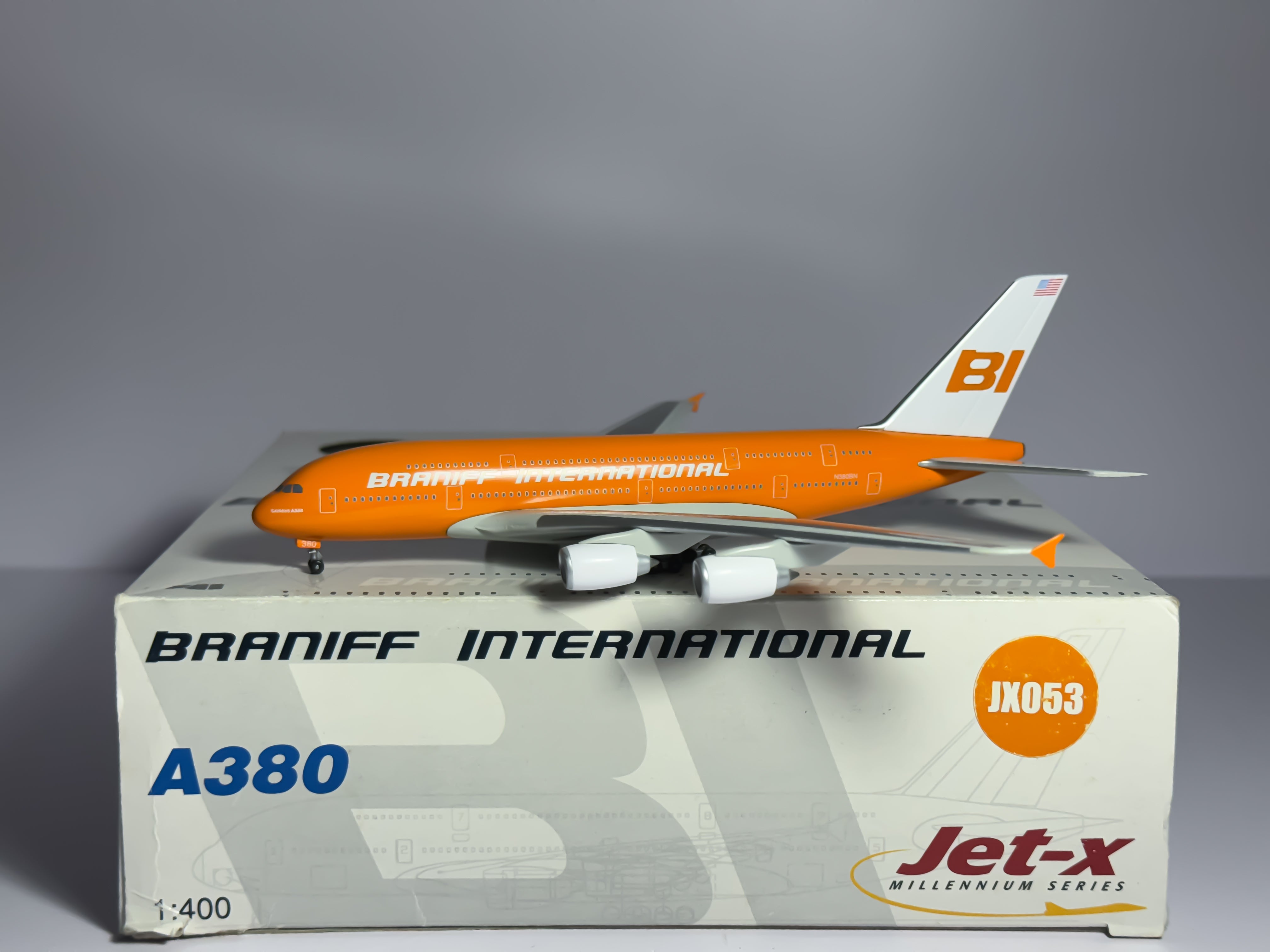 航空機・ヘリコプター Jet-X 1/400 JX053 A380QC BRANIFF Products · Northeast Diecast