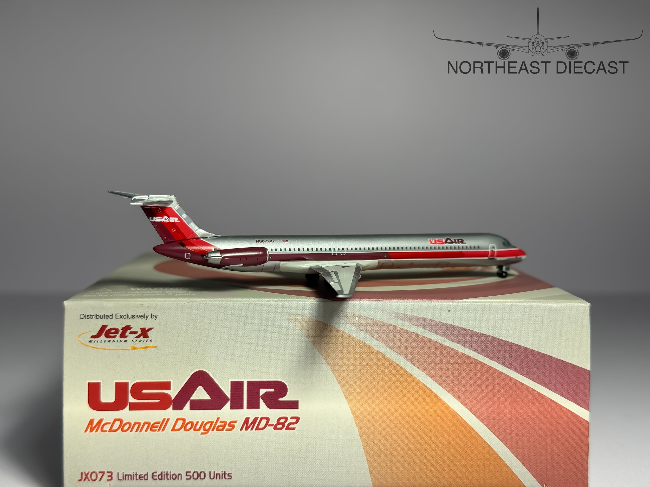 USAir McDonnell Douglas MD-82 1:400 Jet-X N807US (JX073)