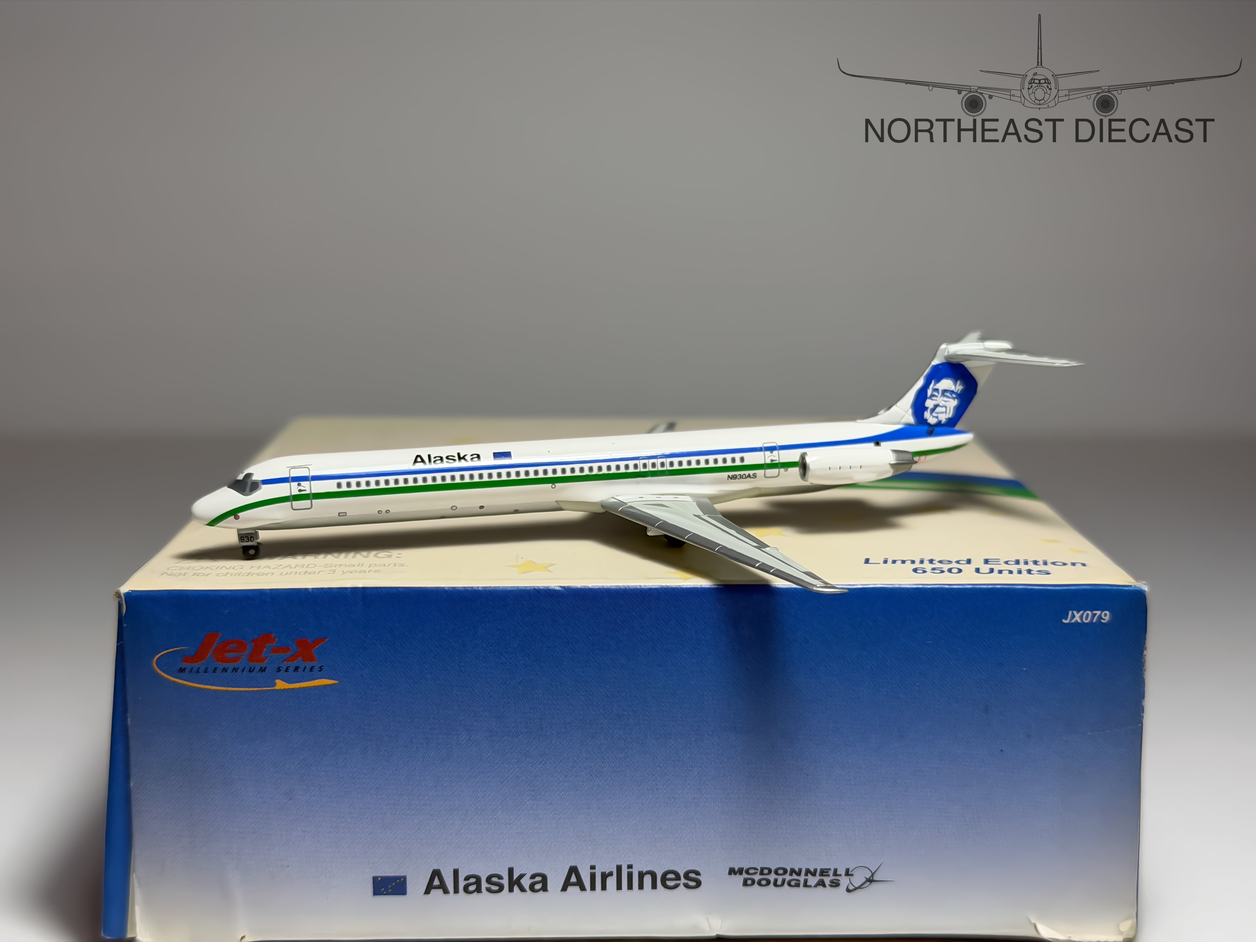 Alaska Airlines McDonnell Douglas MD-83 1:400 Jet-X N930AS (JX079)