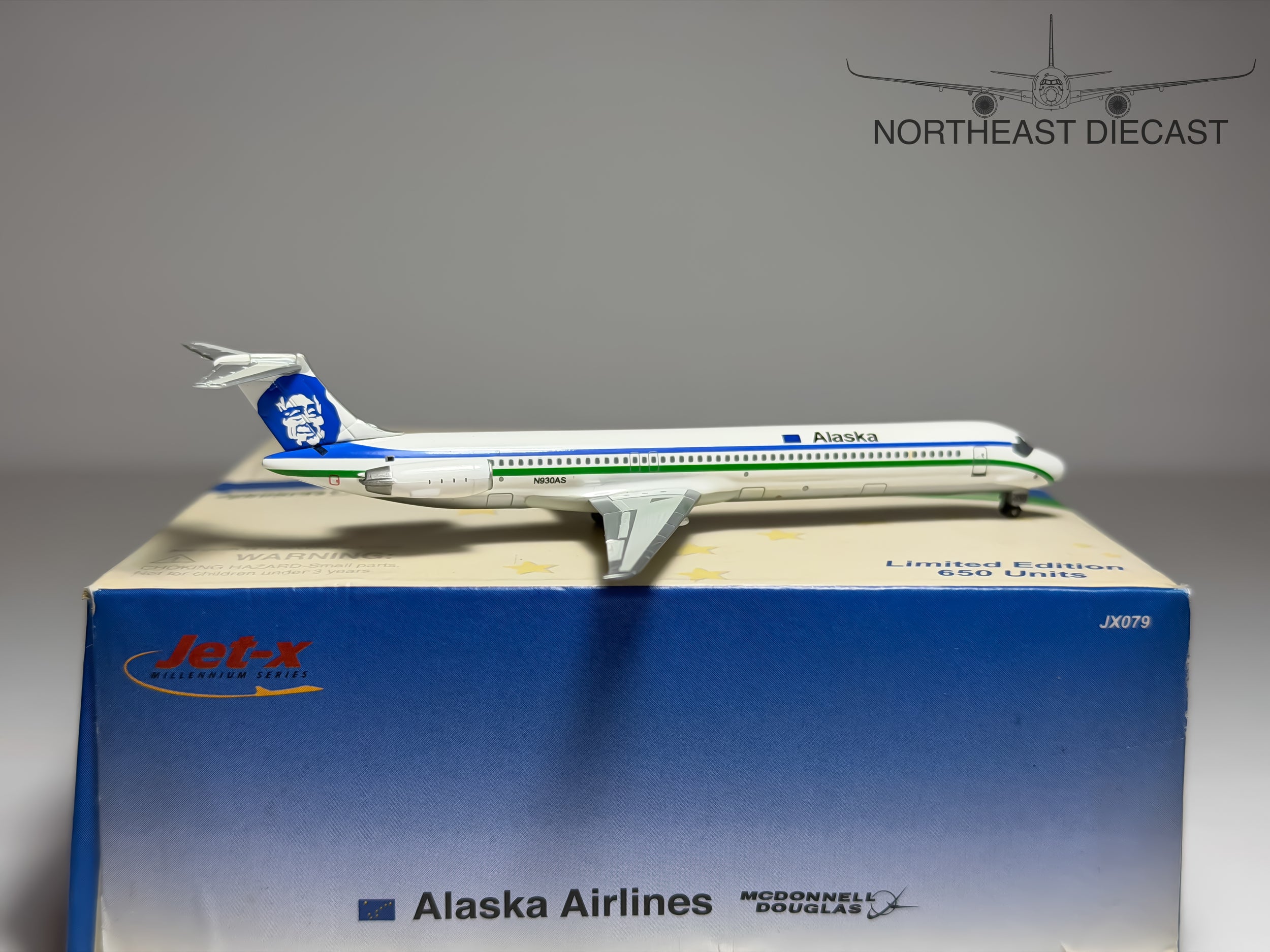 Alaska Airlines McDonnell Douglas MD-83 1:400 Jet-X N930AS (JX079)