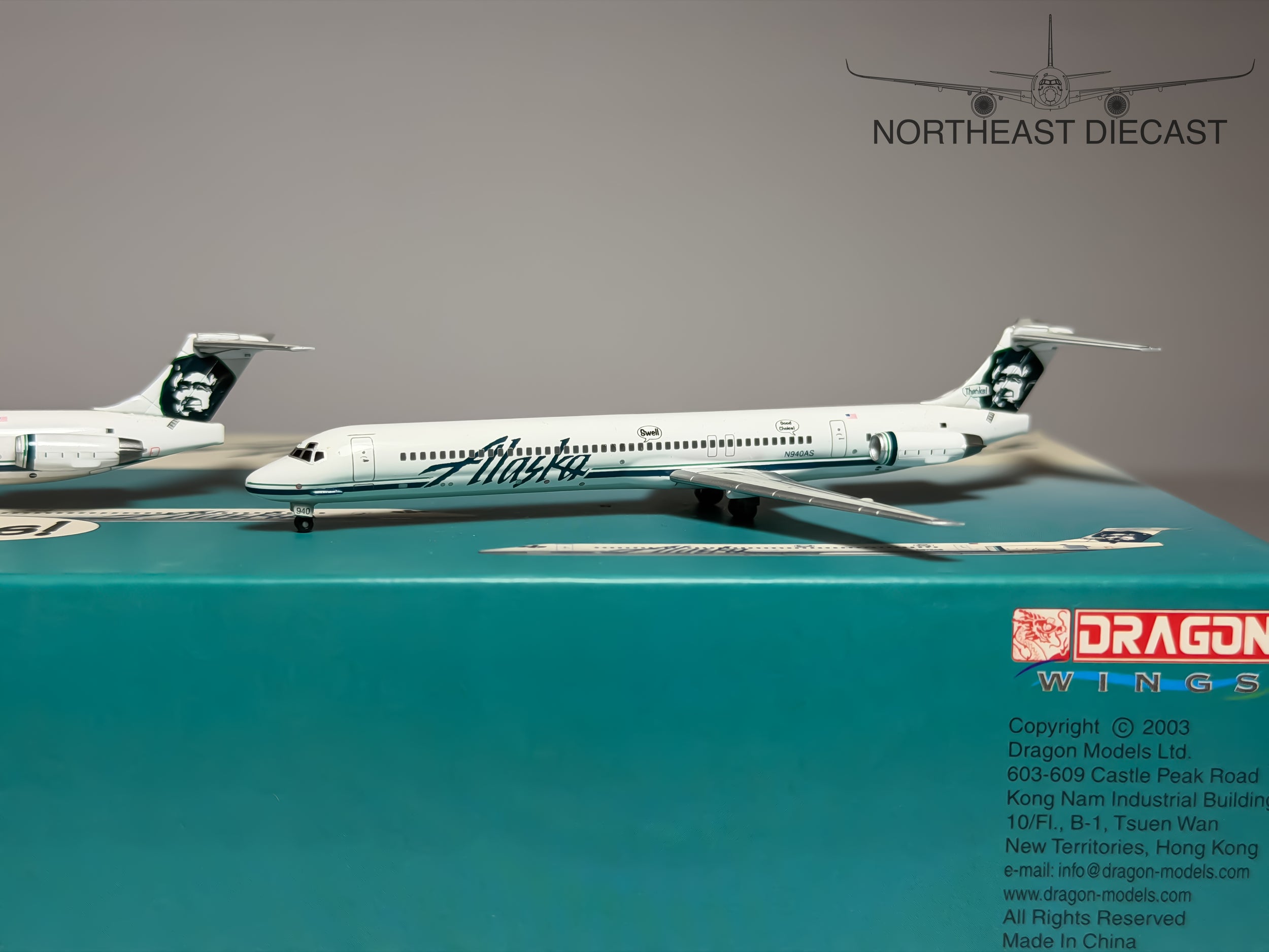 Alaska Airlines McDonnell Douglas MD-82 1:400 Jet-X N940AS & N979AS (JX080)