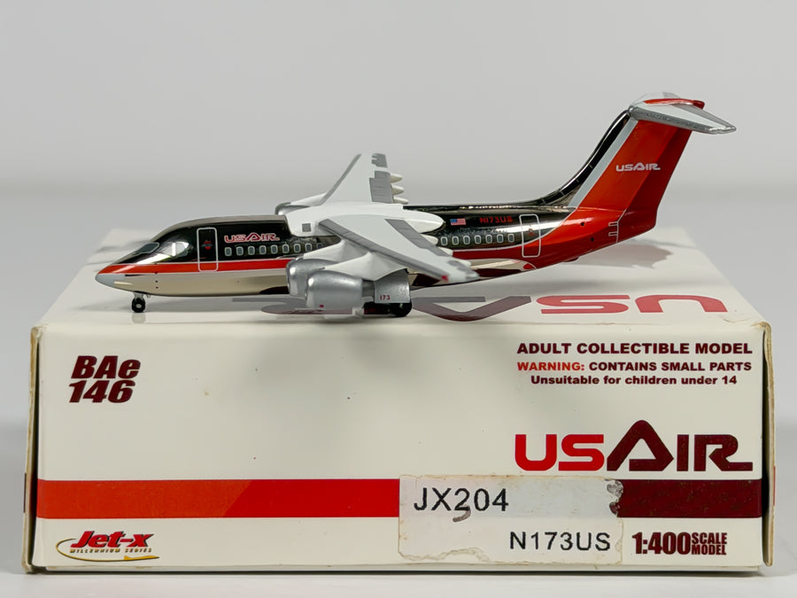 USAir BAe 146 (Avro RJ85) 1:400 Jet-X N173US (JX204) Chrome
