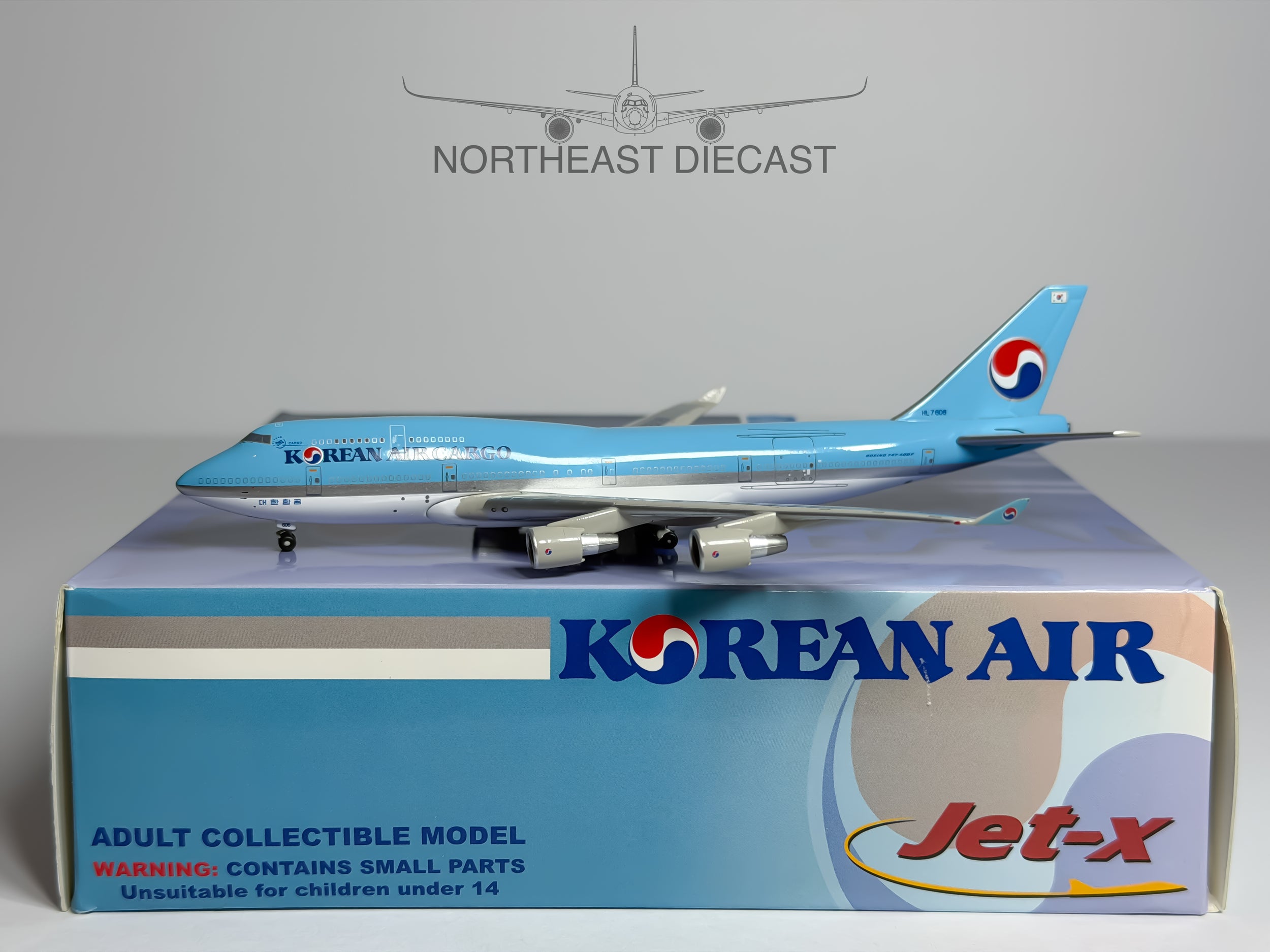 Korean Air Cargo Boeing 747-400BCF 1:400 Jet-X HL7606 (JX469)