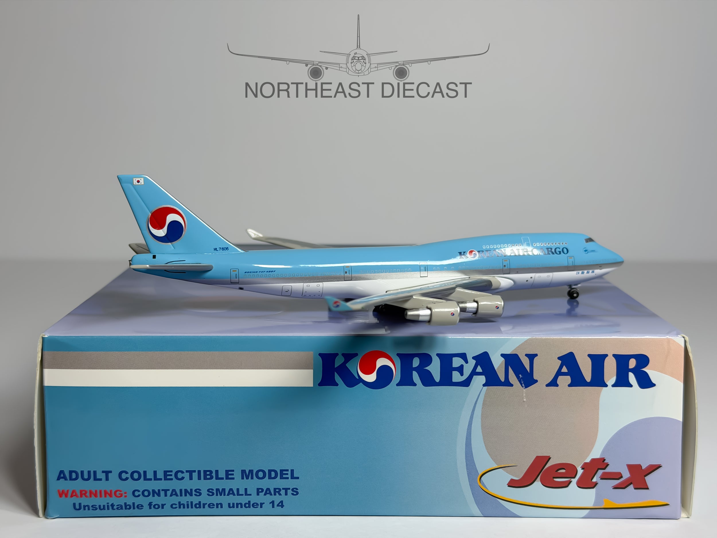 Korean Air Cargo Boeing 747-400BCF 1:400 Jet-X HL7606 (JX469)