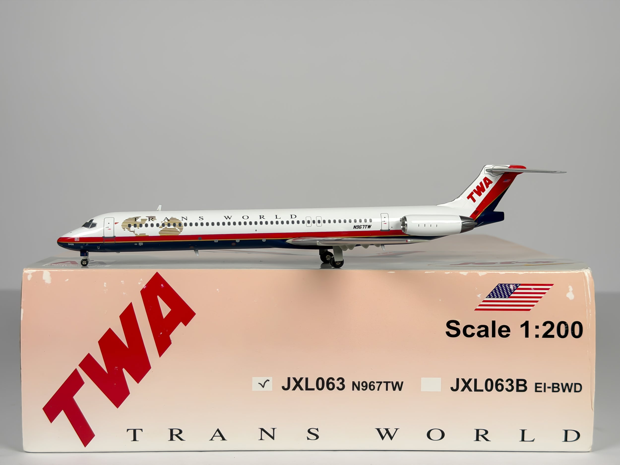 Trans World Airlines (TWA) McDonnell Douglas MD-83 1:200 Jet-X N967TW (JXL063)