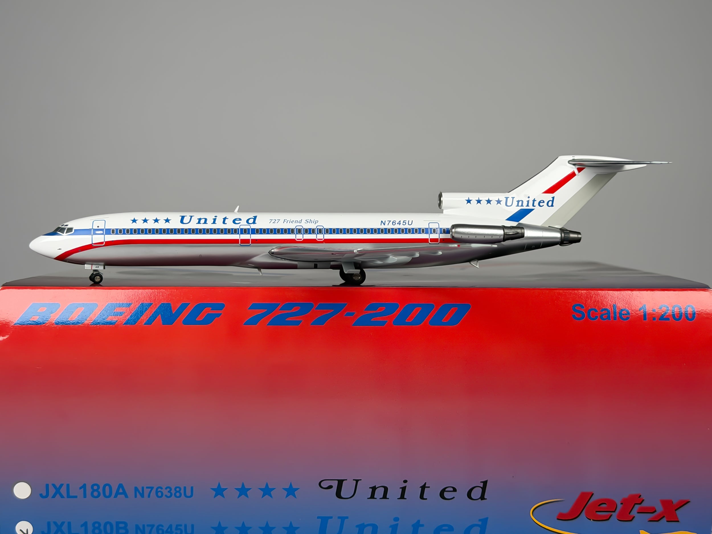 United Airlines Boeing 727-200 1:200 Jet-X N7645U (JXL180B)