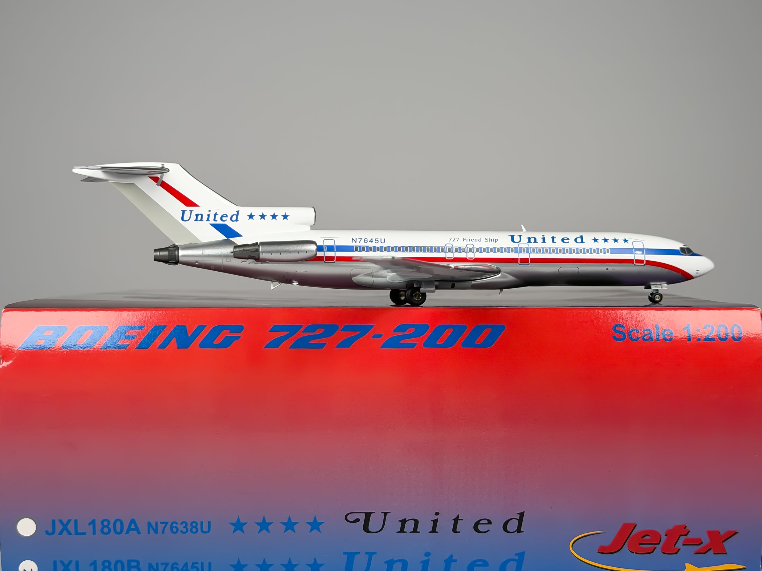 United Airlines Boeing 727-200 1:200 Jet-X N7645U (JXL180B)