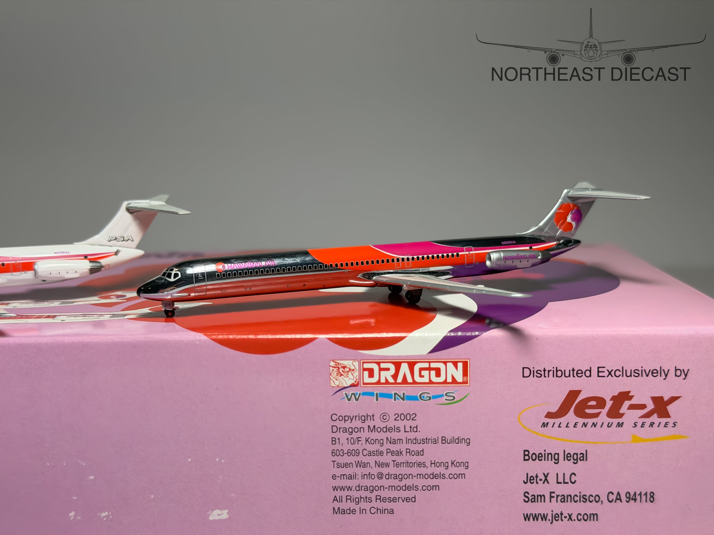 PSA & Hawaiian Airlines McDonnell Douglas MD-81 1:400 Jet-X N829HA & N859HA (JXM132)