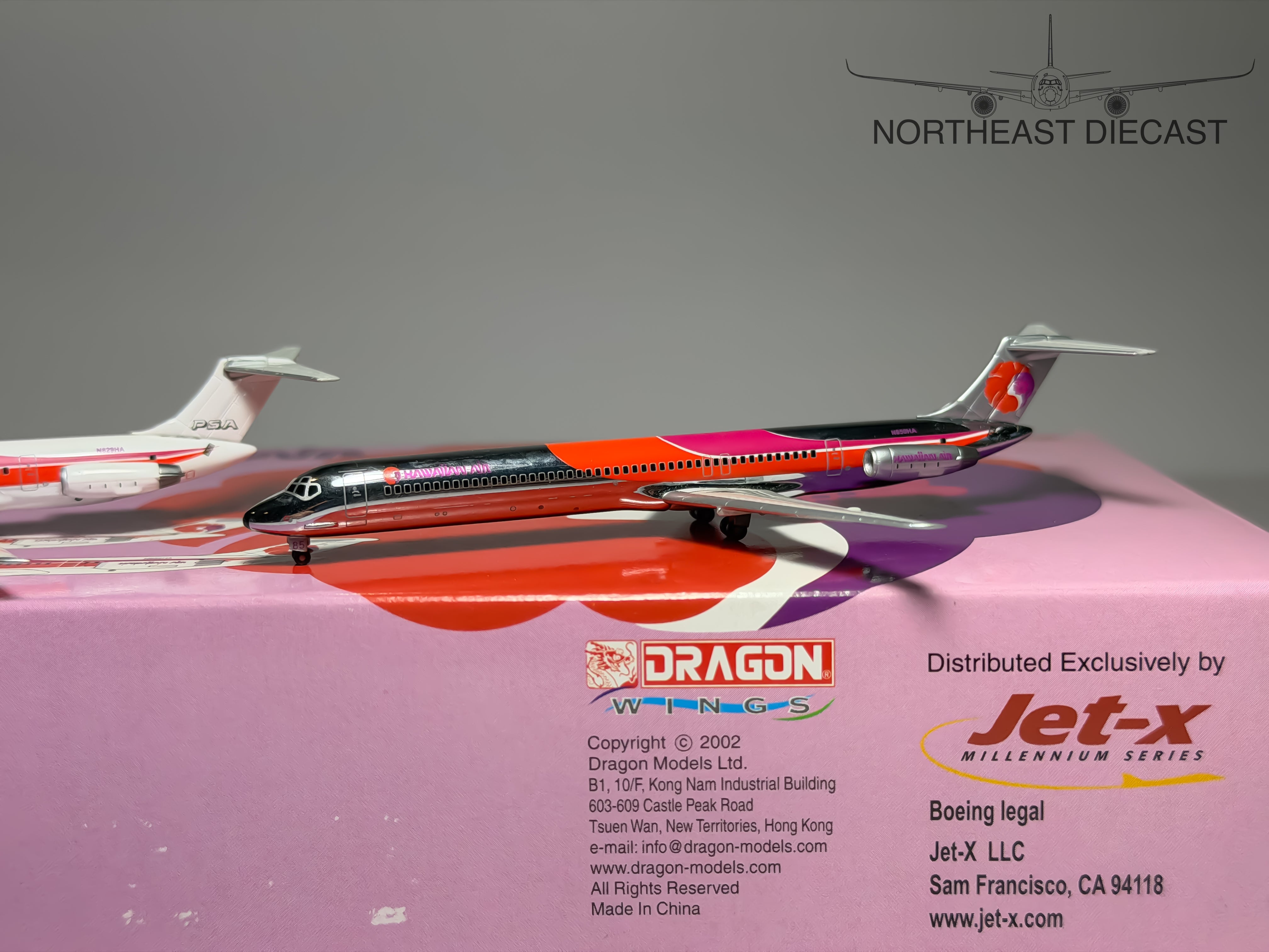 PSA & Hawaiian Airlines McDonnell Douglas MD-81 1:400 Jet-X N829HA & N859HA (JXM132)