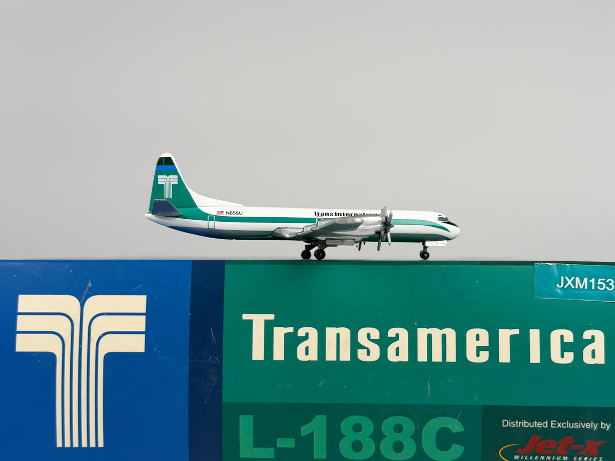 Trans International Airlines Lockheed L-188 Electra 1:400 Jet-X N859U (JXM153)