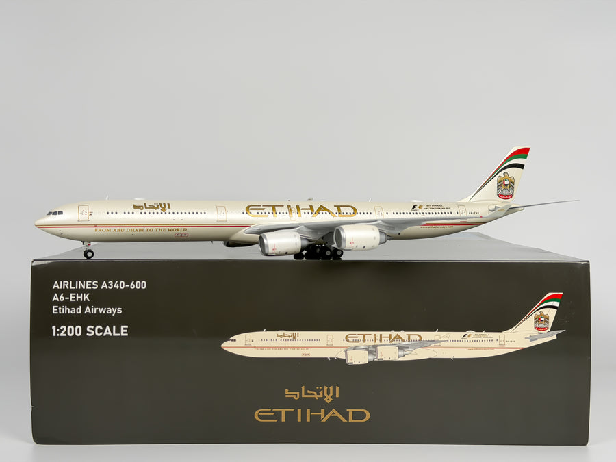 Etihad Airways Airbus A340-600 1:200 InFlight200 A6-EHK (KJ-A346-155)