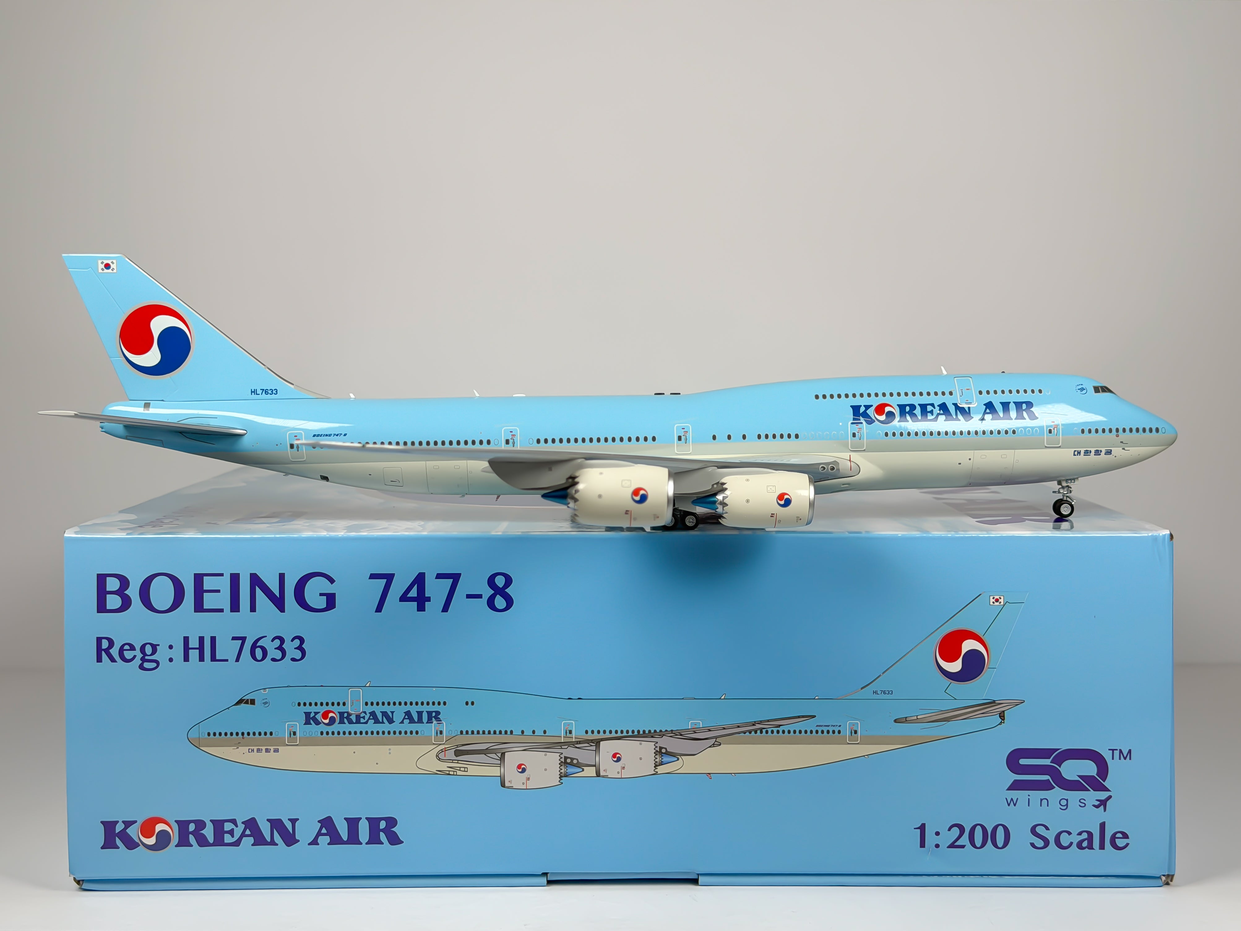 Korean Air Boeing 747-8i 1:200 SQ Wings HL7633 (L2053)