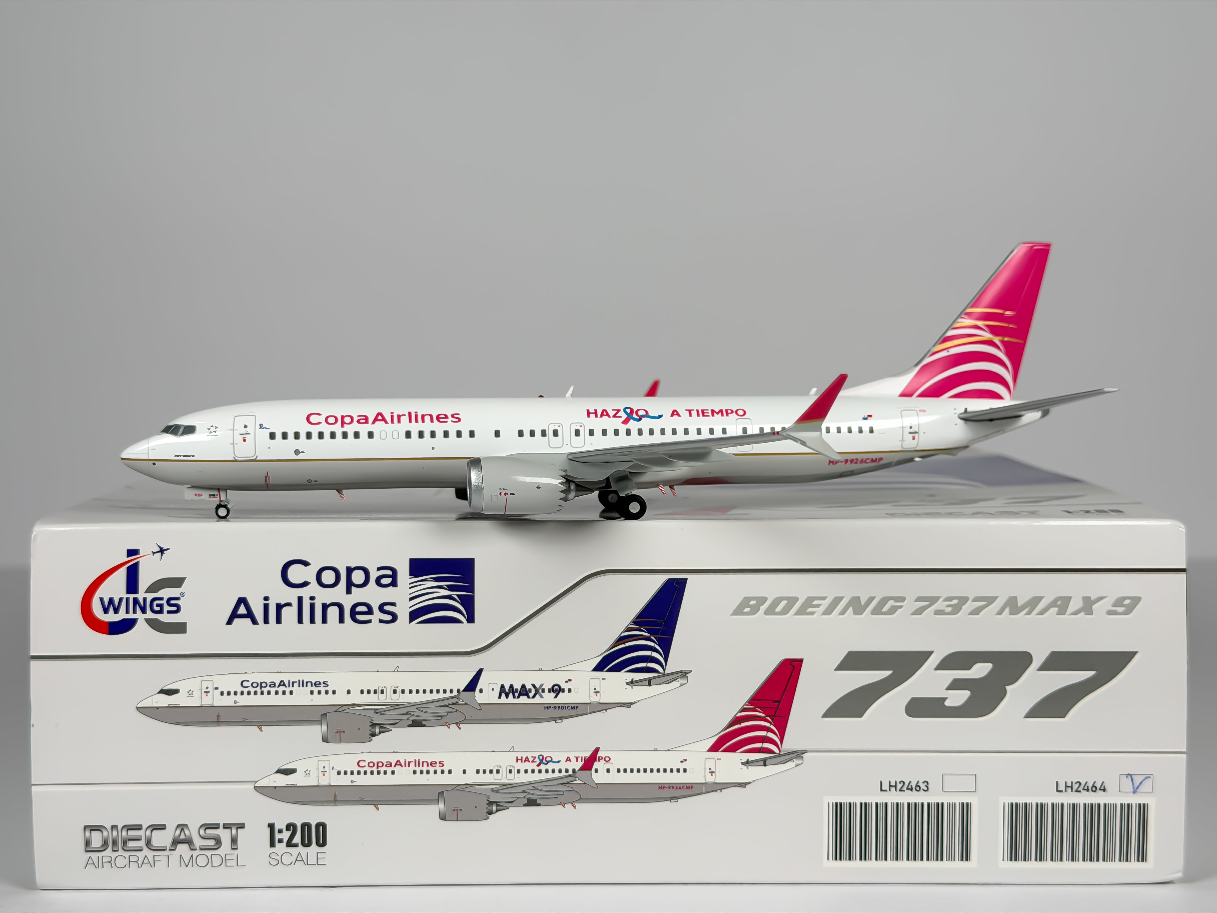Copa Airlines Boeing 737 MAX 9 1:200 JC Wings HP-9926CMP (LH2464)